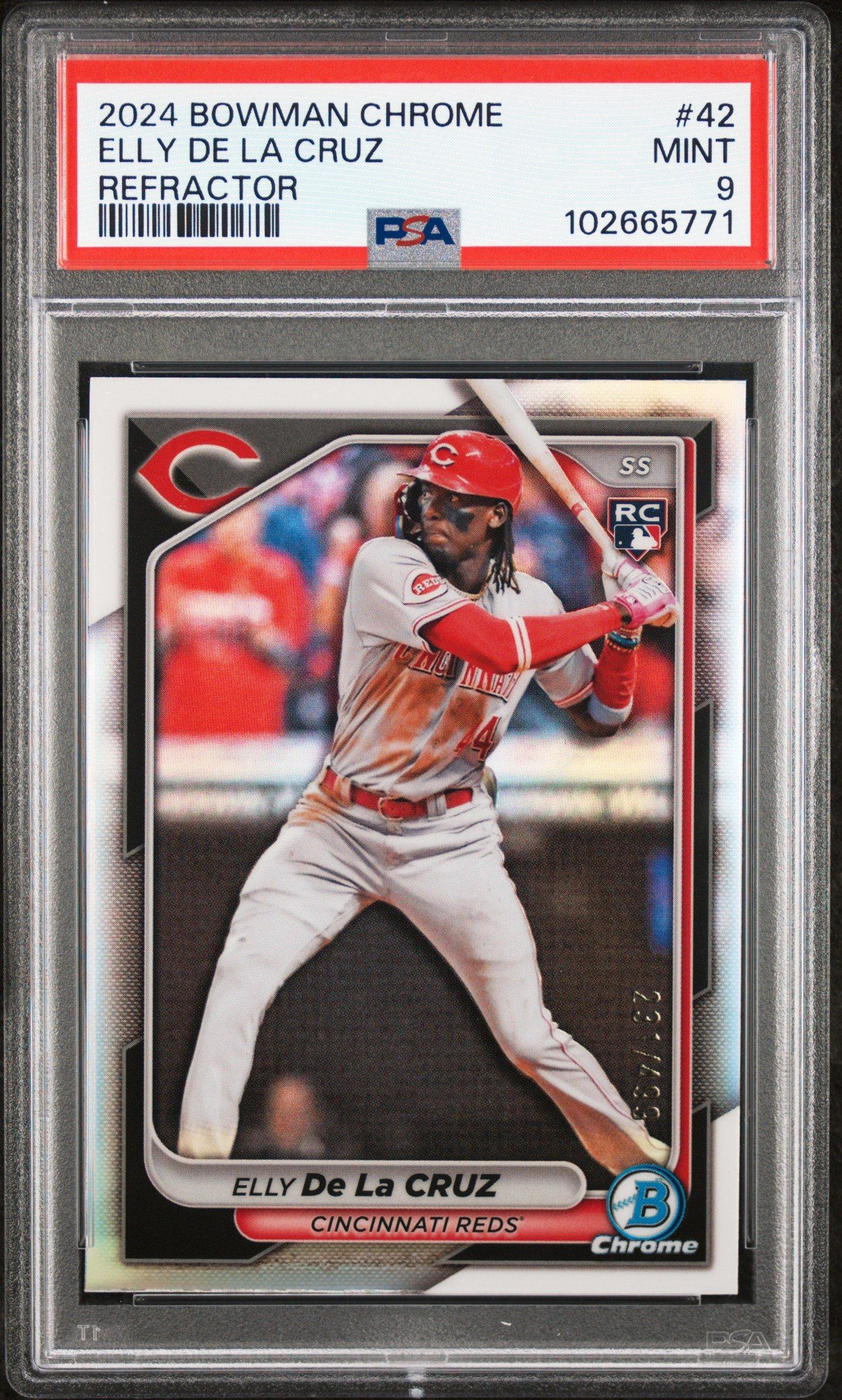 2024 Bowman Chrome 42 Elly De La Cruz Refractor PSA 9
