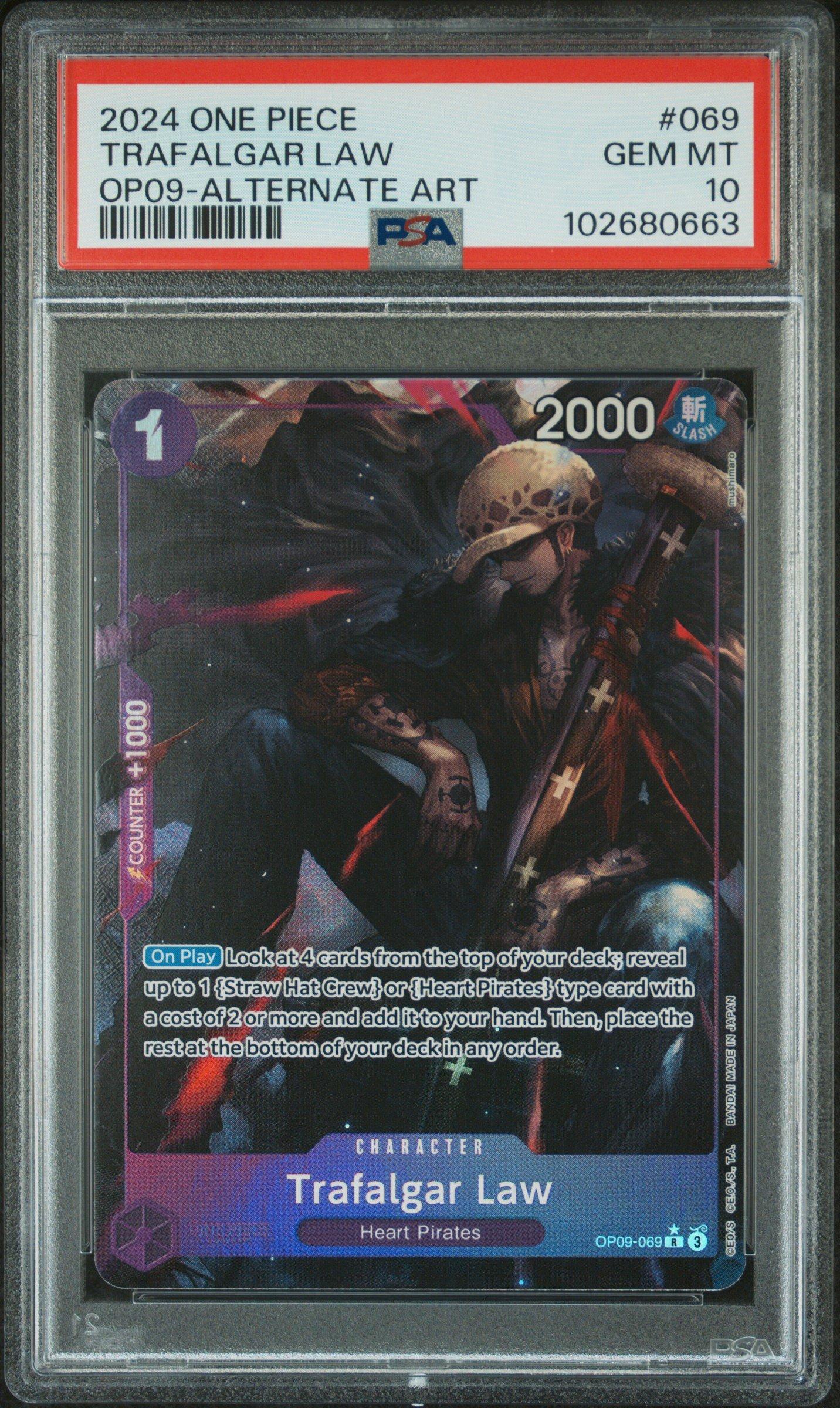 m*a様 ダークライ プロモ　psa9 2024 One Piece Op09-emperors In The New World 069 Trafalgar Law