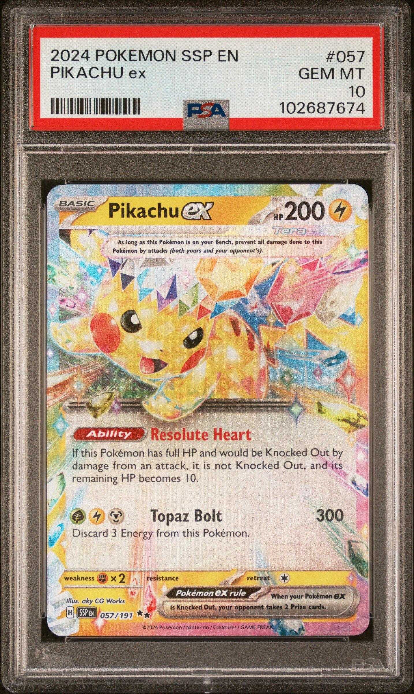 2024 Pokemon Ssp En-surging Sparks 057 Pikachu Ex PSA 10 | GameStop