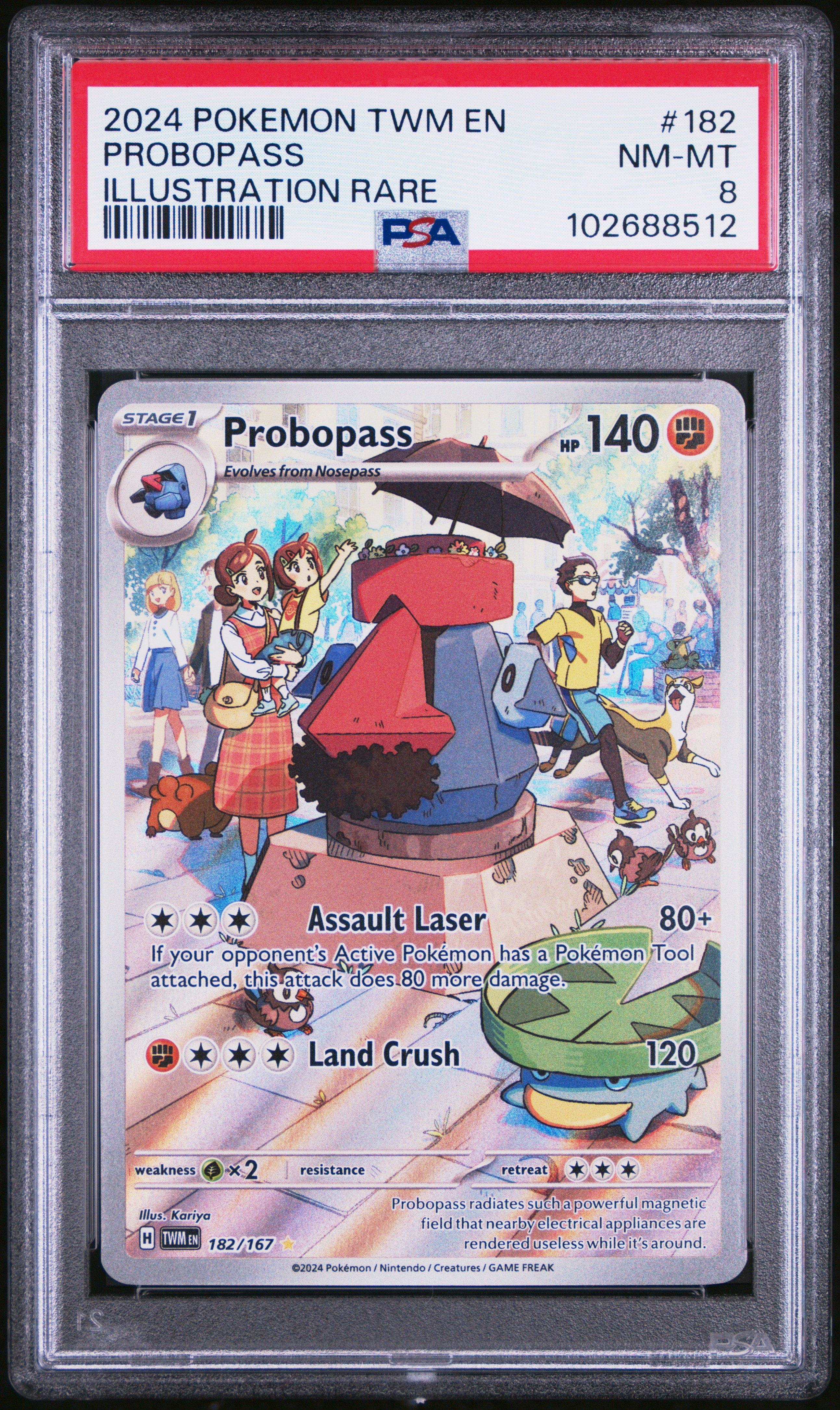 2024 Pokemon Twm En-twilight Masquerade 182 Probopass Illustration Rare PSA