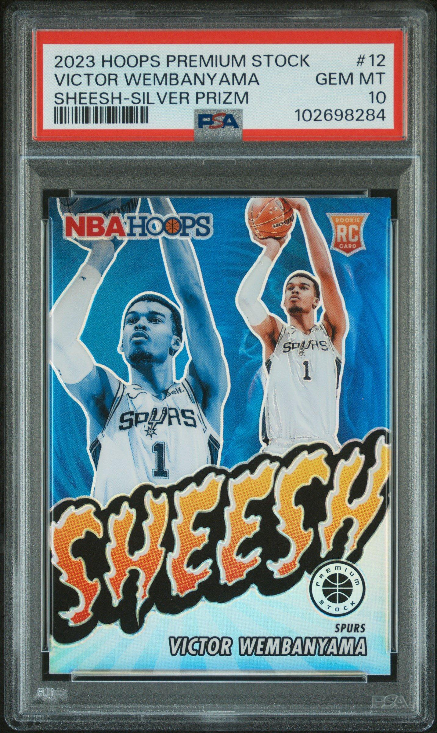 2023 Panini Hoops Premium Stock Sheesh 12 Victor Wembanyama Silver