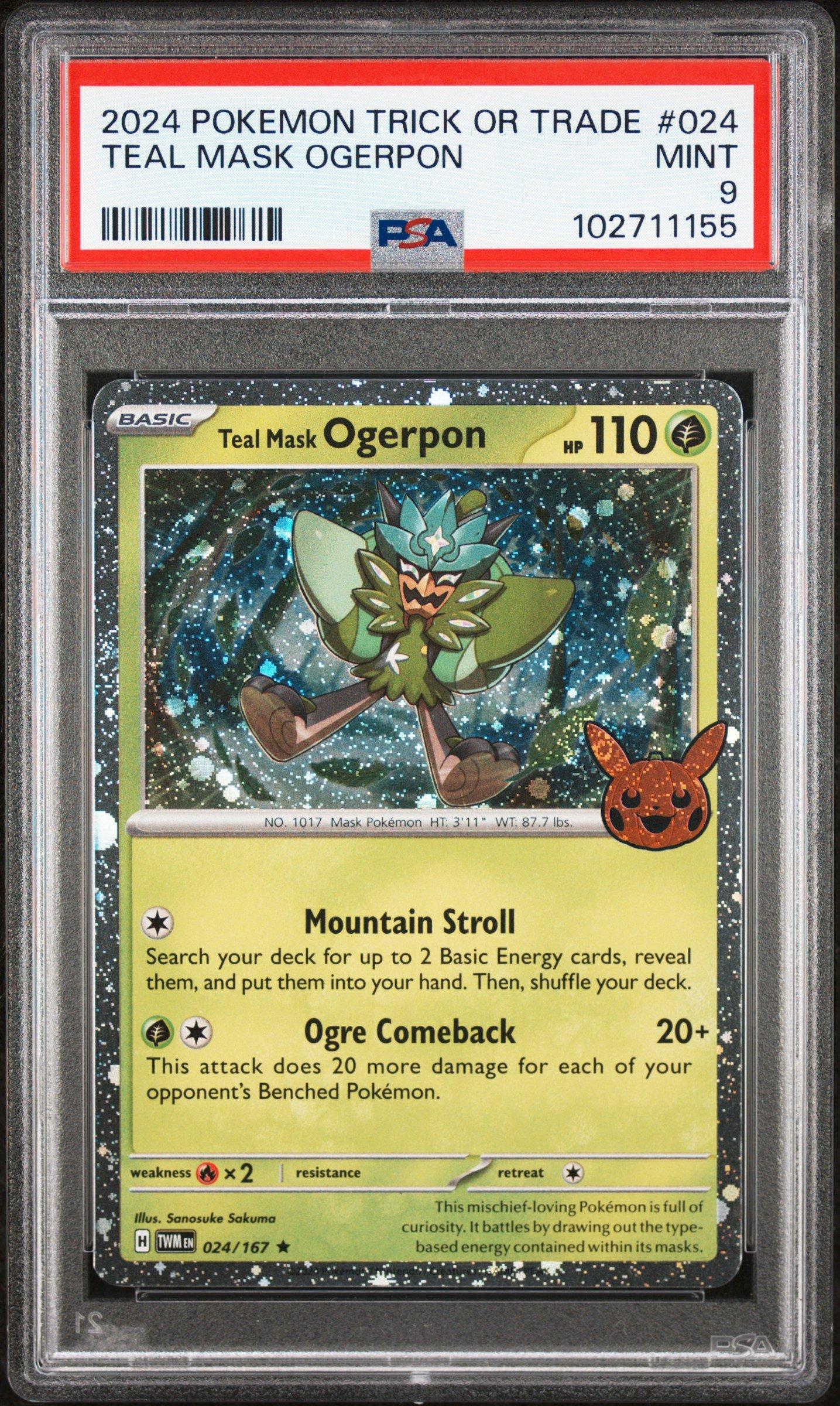 2024 Pokemon Trick Or Trade 024 Teal Mask Ogerpon PSA
