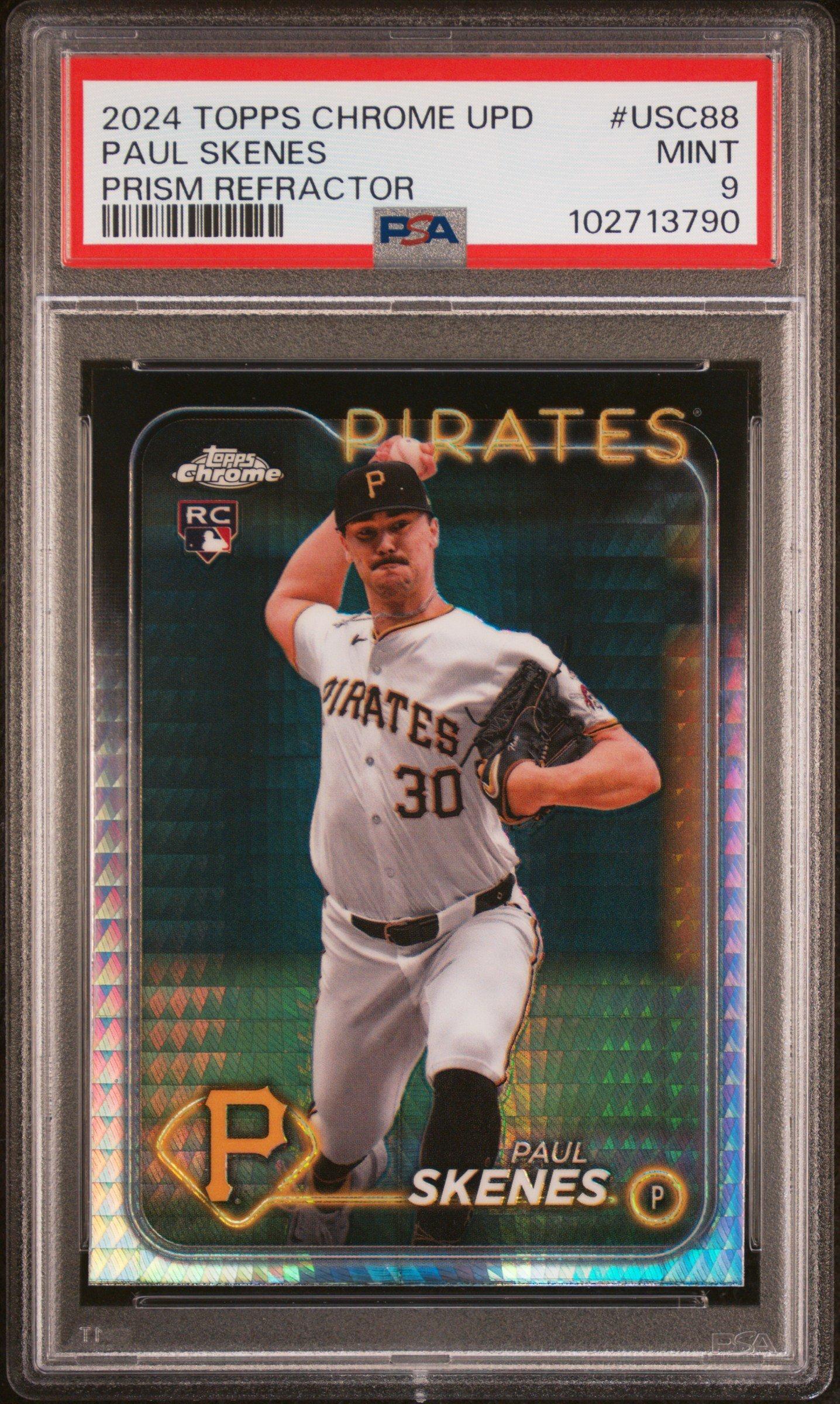 2024 Topps Chrome Update Usc88 Paul Skenes Prism Refractor PSA 9