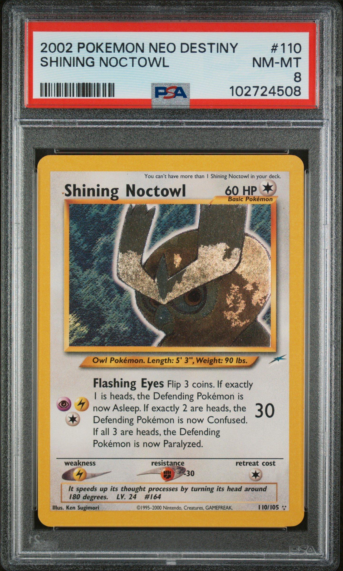 2002 Pokemon Neo Destiny 110 Shining Noctowl PSA
