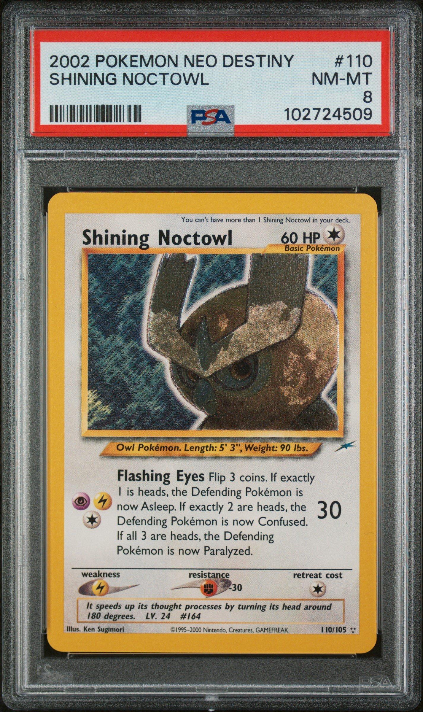 2002 Pokemon Neo Destiny 110 Shining Noctowl PSA