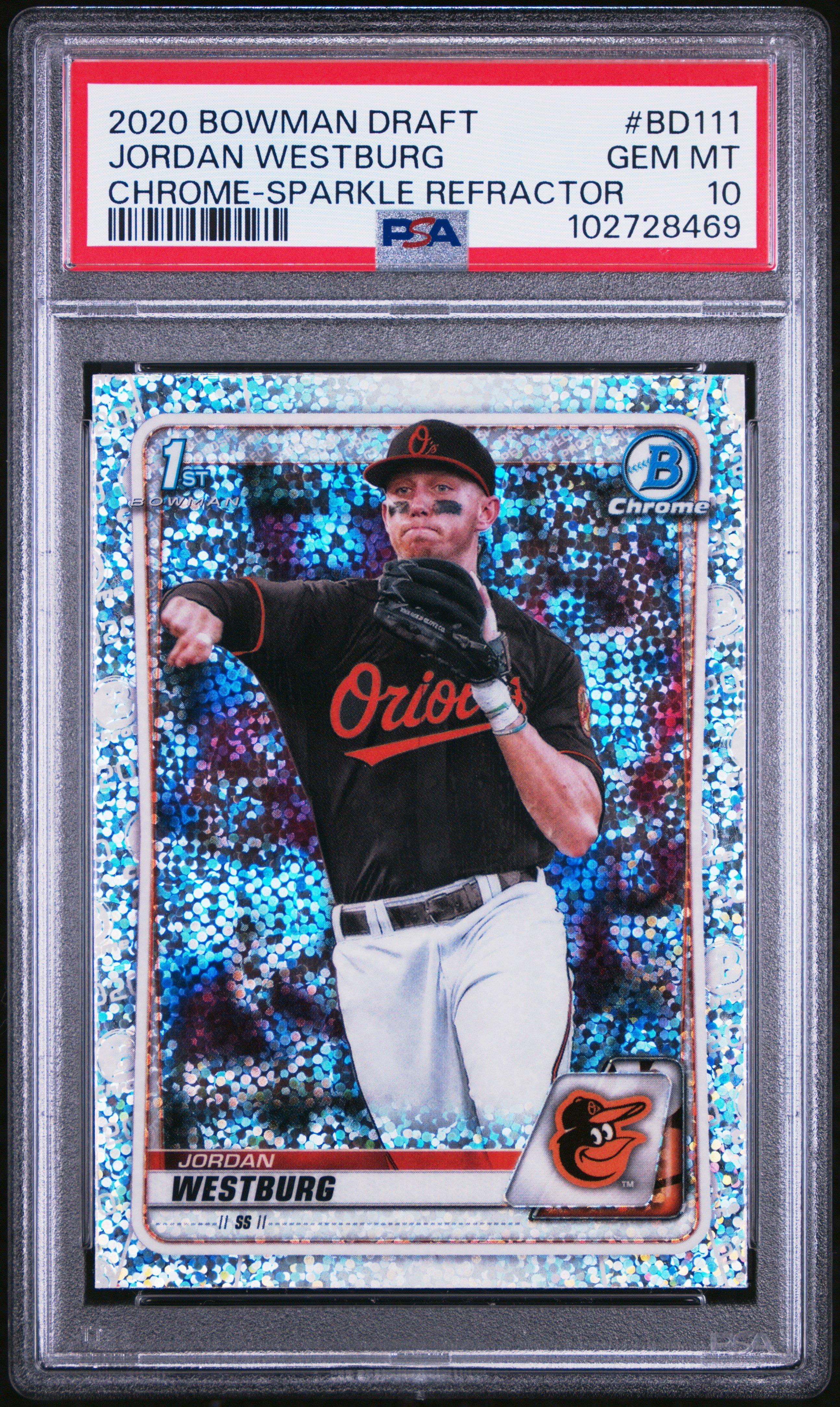 2020 Bowman Draft Bd111 Jordan Westburg Chrome-sparkle Refractor PSA 10