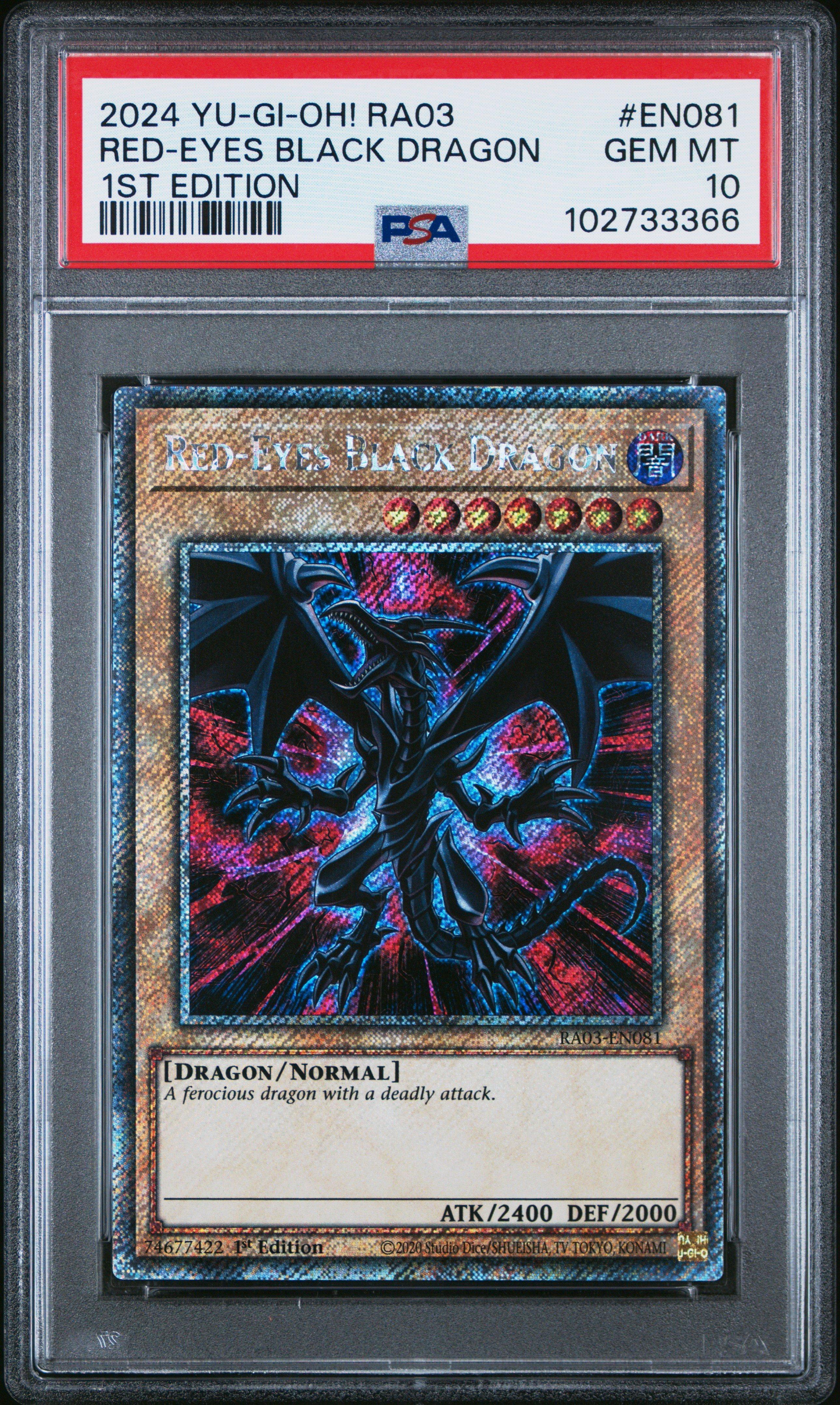 2024 Yu-gi-oh! Ra03-quarter Century Bonanza En081 Red-eyes Black Dragon 1st  Edition PSA 10