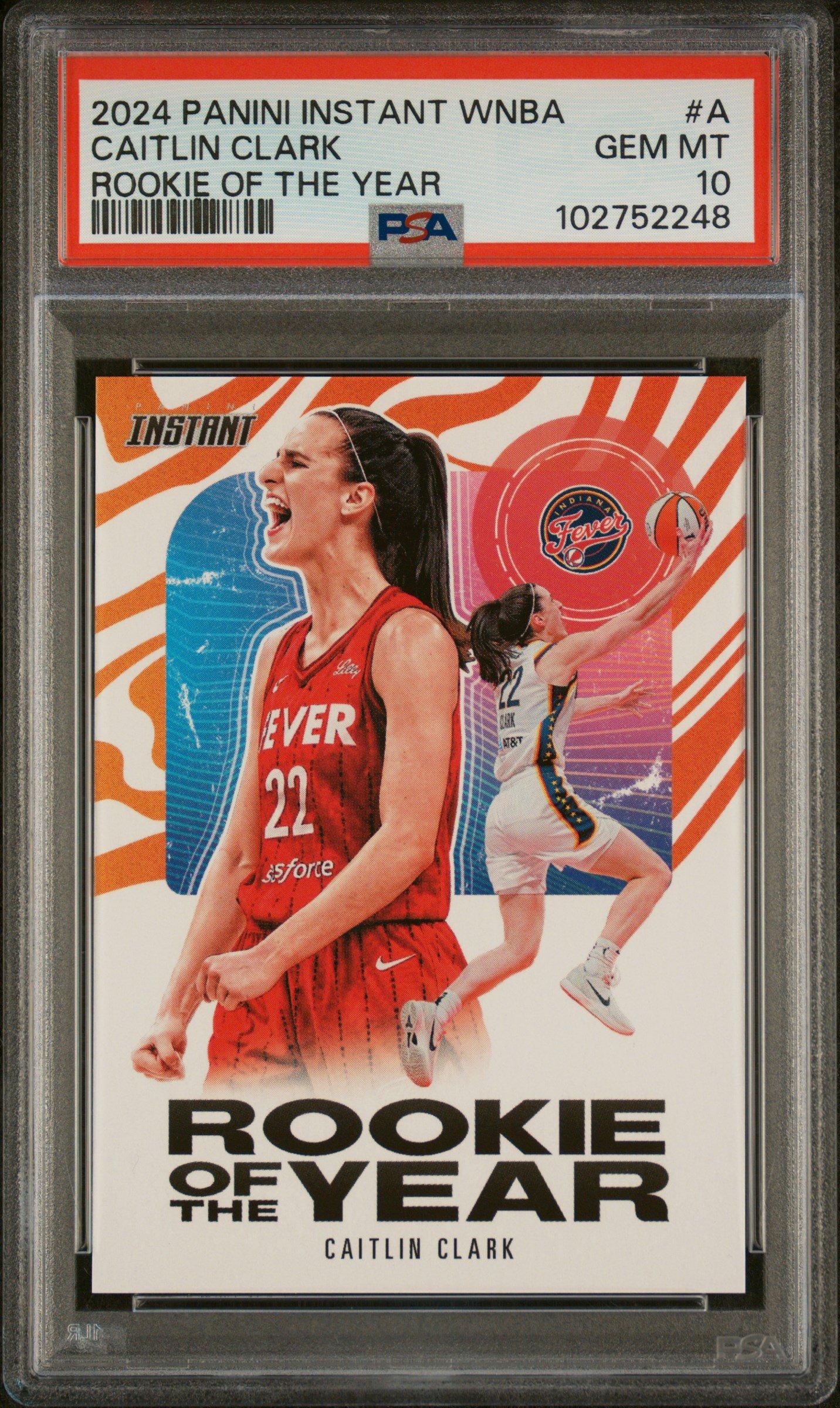 2024 Panini Instant Wnba Rookie Of The Year A Caitlin Clark PSA