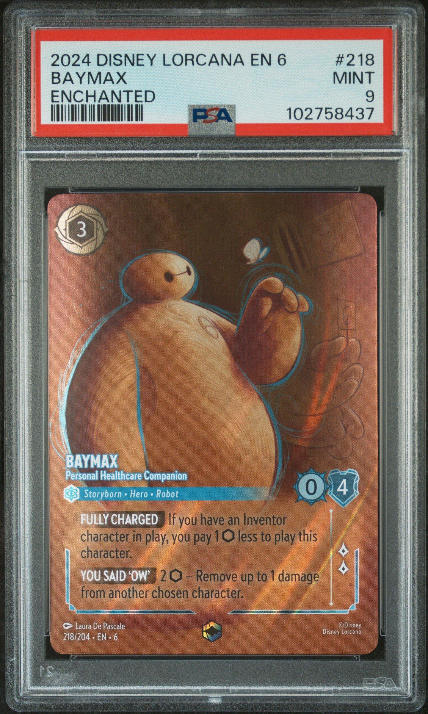 2024 Disney Lorcana En 6-azurite Sea 218 Baymax - Personal