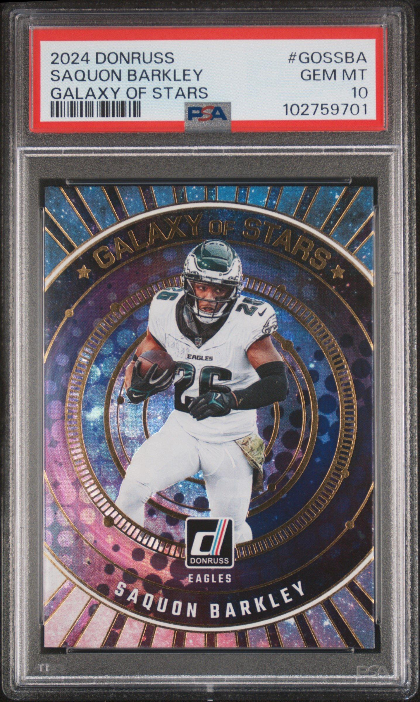 2024 Panini Donruss Galaxy Of Stars Gossba Saquon Barkley PSA 10