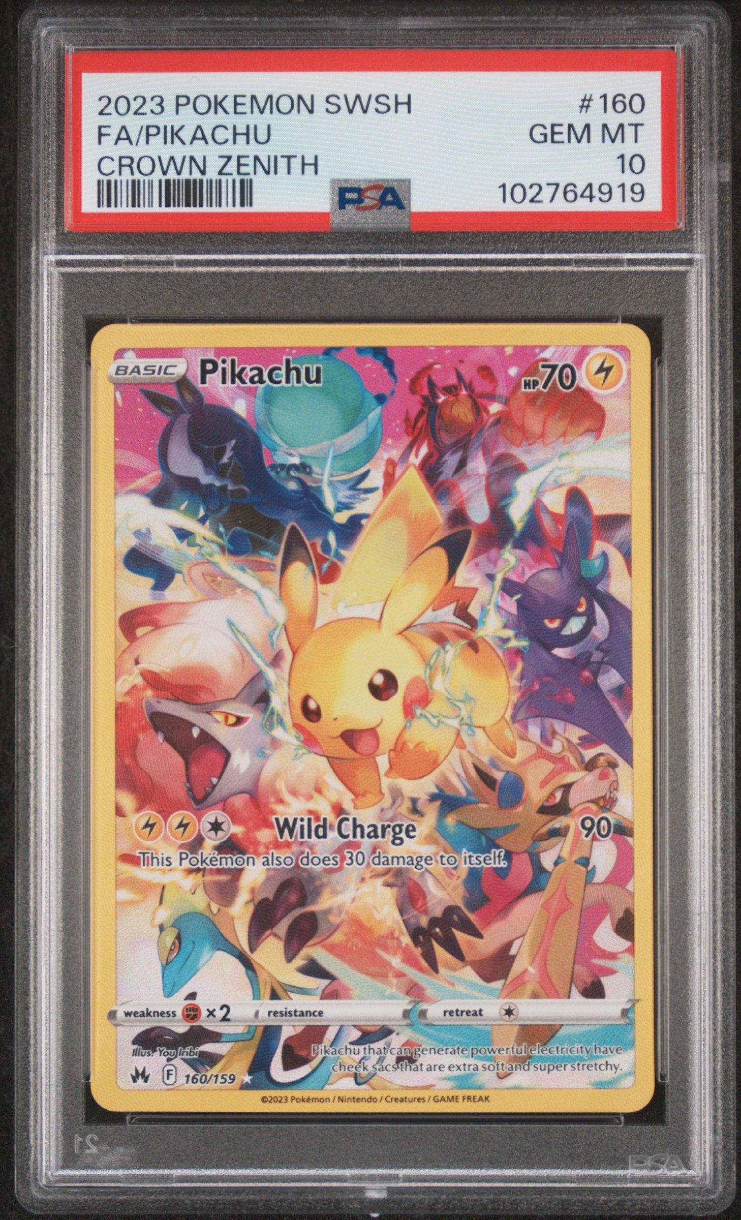 2023 Pokemon Sword And Shield Crown Zenith 160 Full Art/pikachu