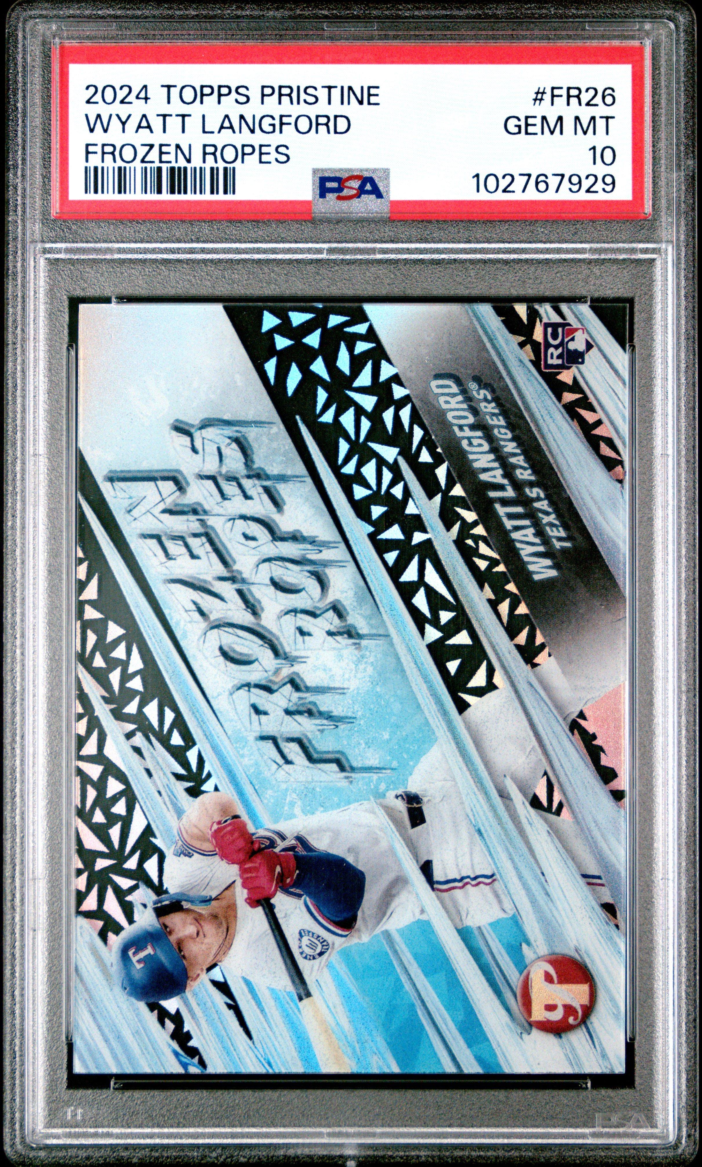 2024 Topps Pristine Frozen Ropes Fr26 Wyatt Langford PSA 10