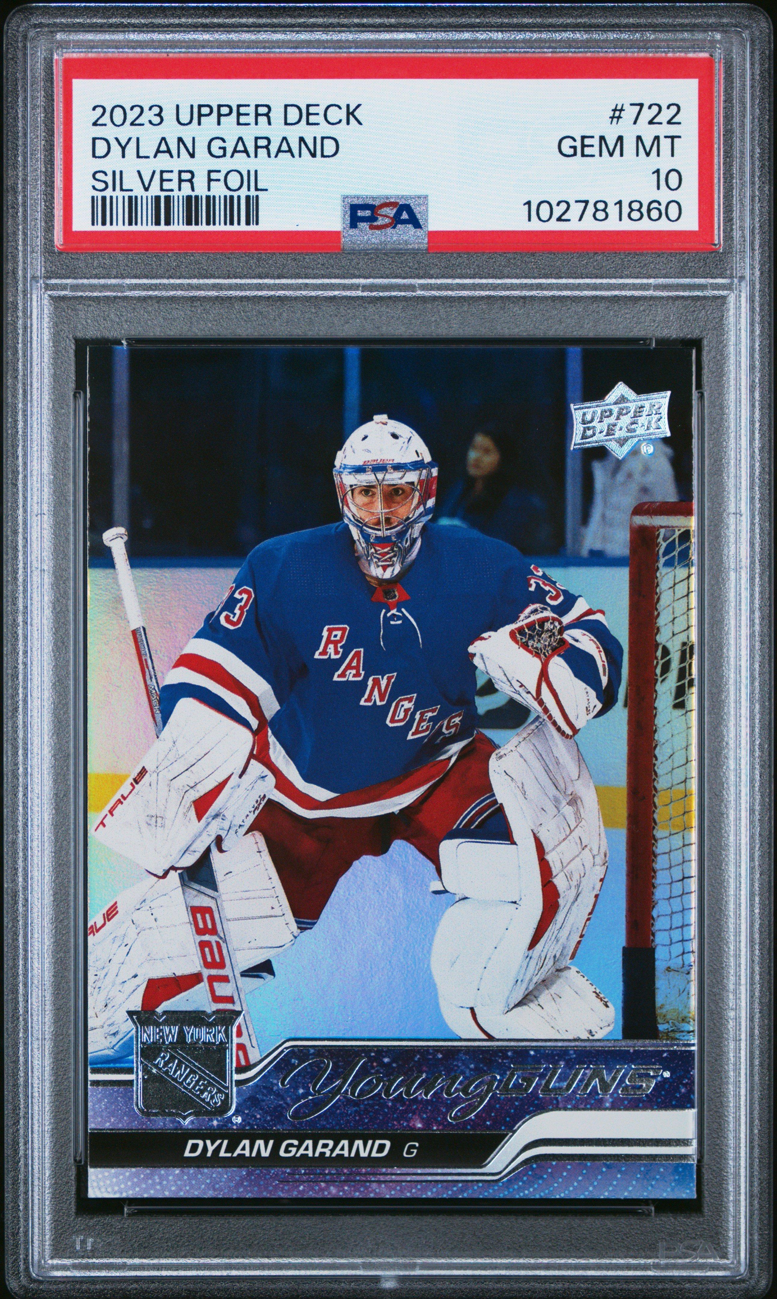 2023 Upper Deck 722 Dylan Garand Silver Foil PSA 10