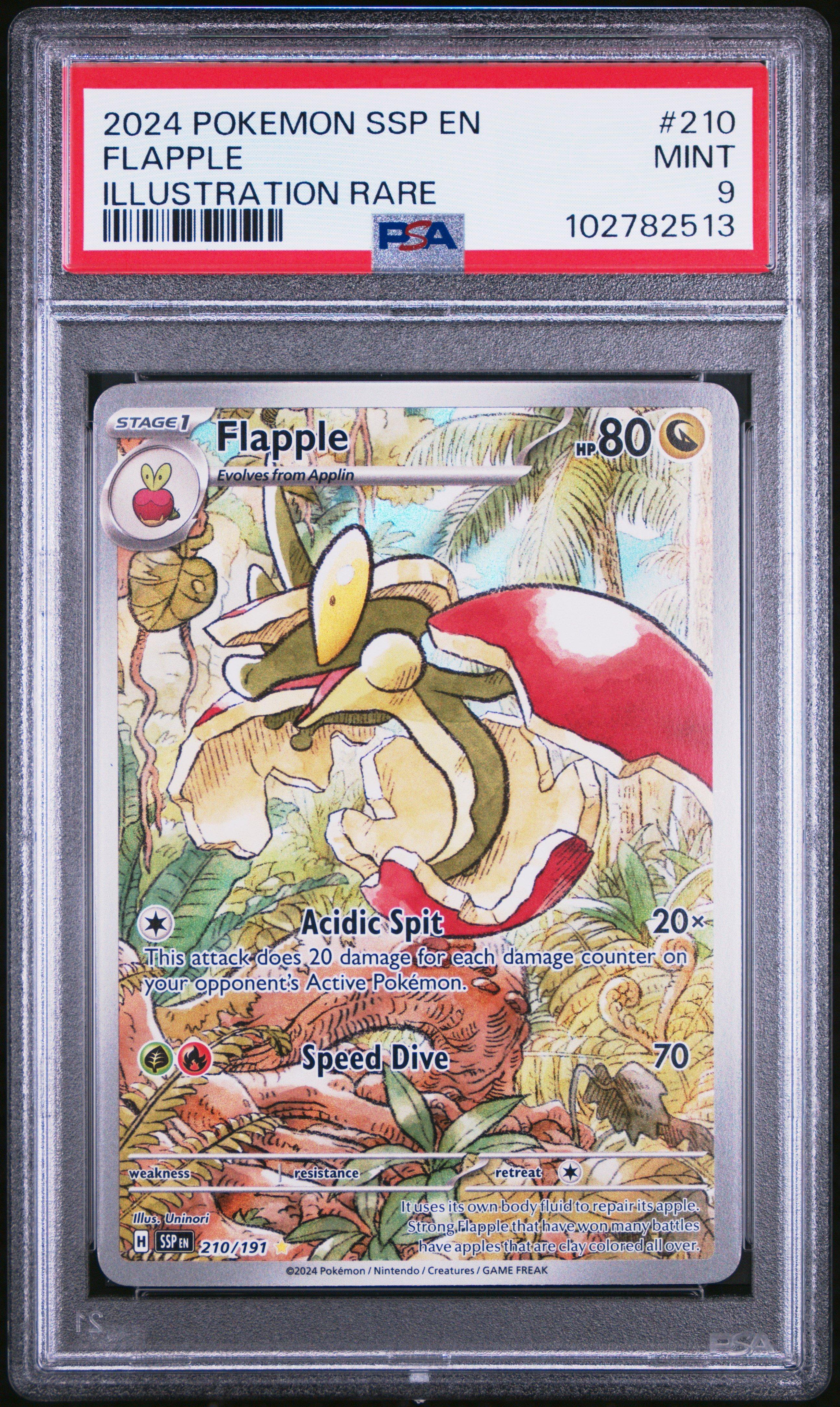 2024 Pokemon Ssp En-surging Sparks 210 Flapple Illustration Rare PSA 9  Graded Card | GameStop