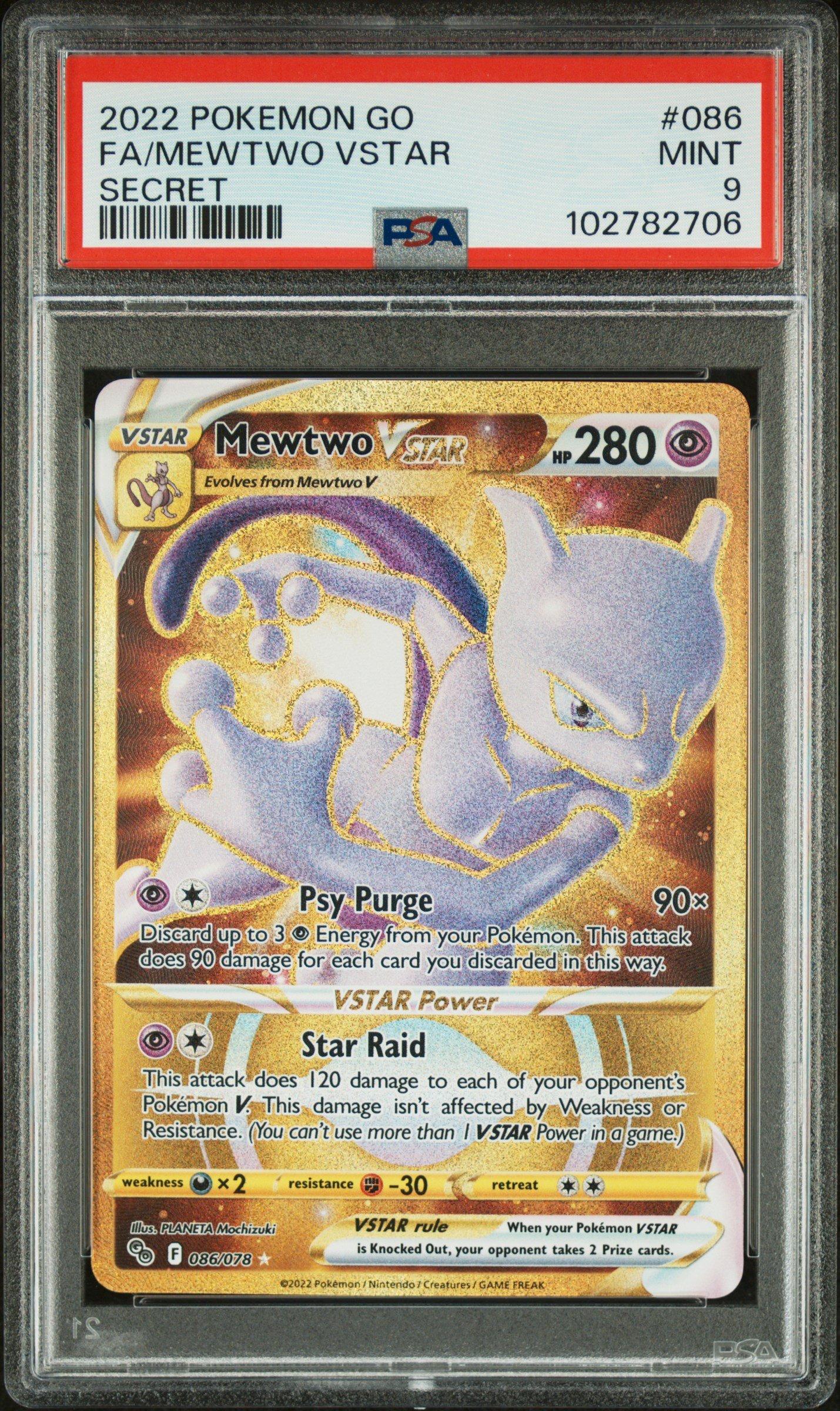 2022 Pokemon Go 086 Full Art/mewtwo Vstar Secret PSA