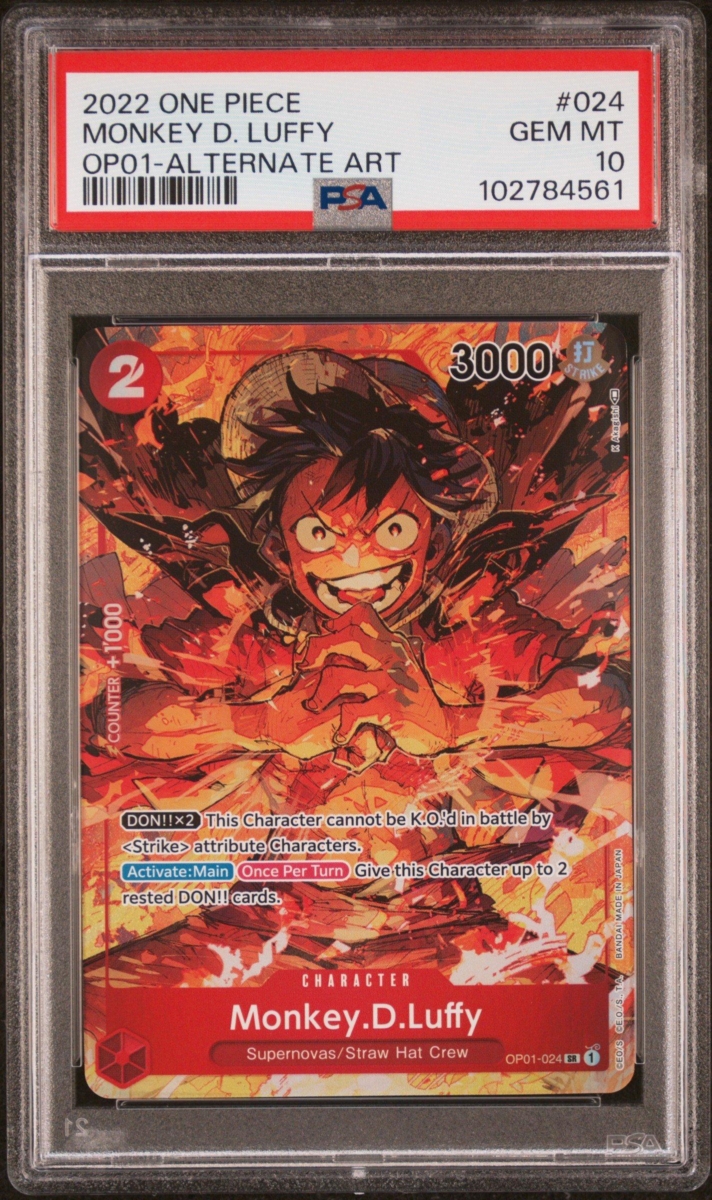 2022 One Piece Op01-romance Dawn 024 Monkey D. Luffy Alternate Art