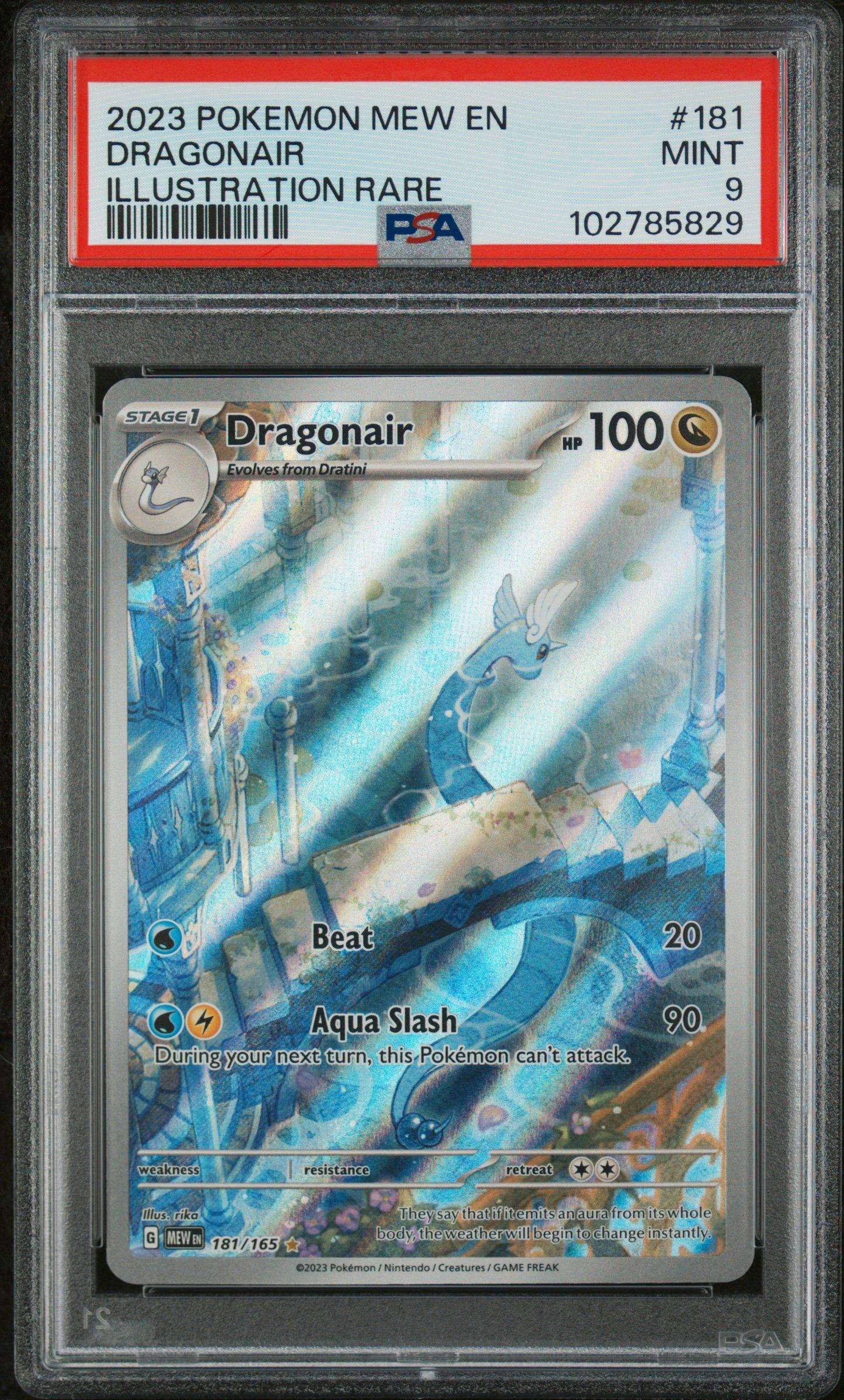 2023 Pokemon Mew En-151 181 Dragonair Illustration Rare PSA 9 Graded Card |  GameStop