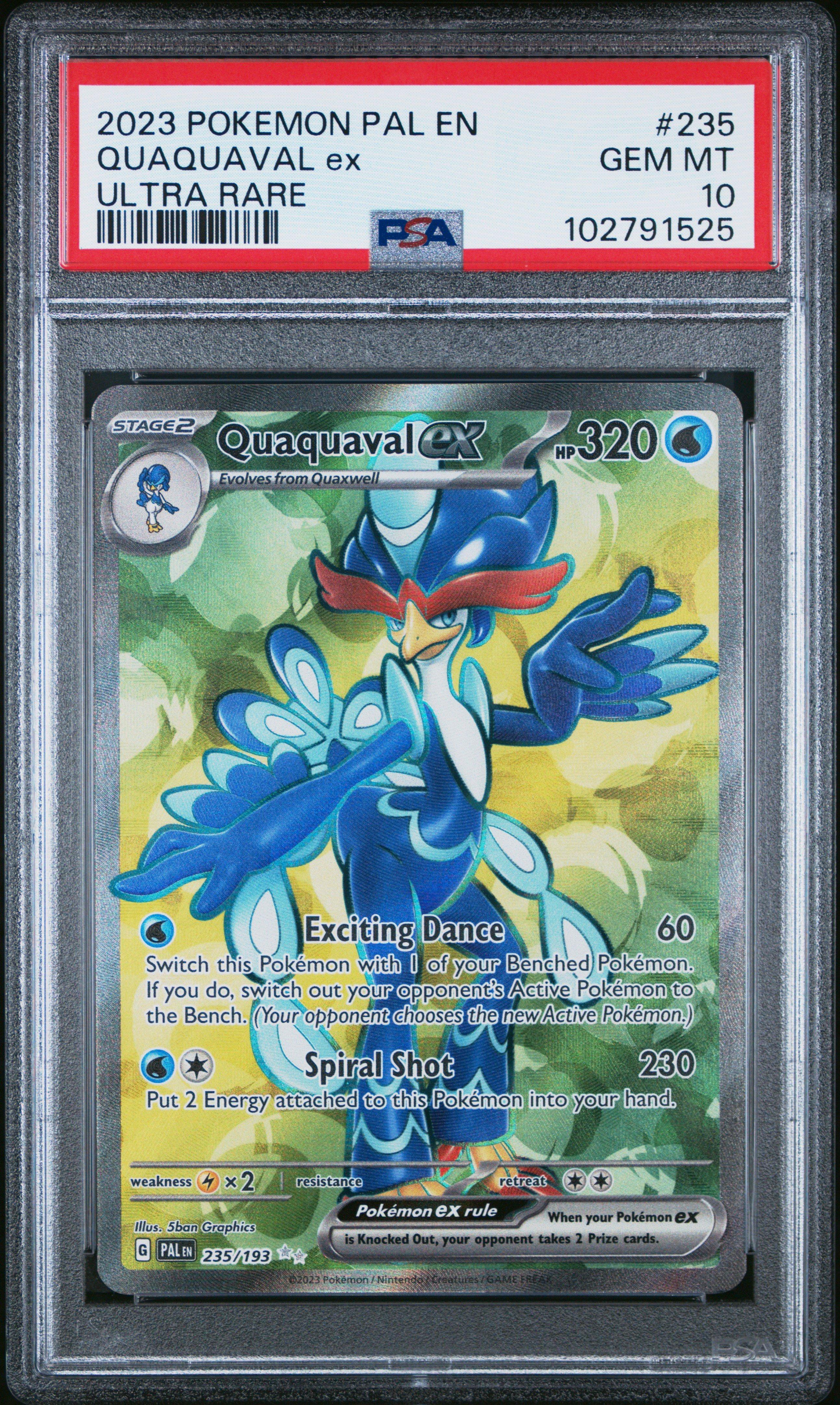 2023 Pokemon Pal En-paldea Evolved 235 Quaquaval Ex Ultra Rare PSA 10