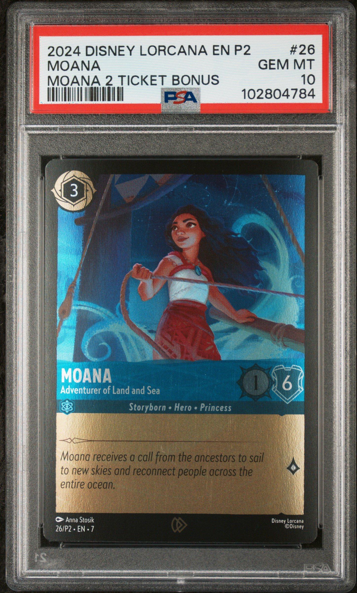 つ*じ様 PSA10 Disney Lorcana モアナ プロモ 2024 2024 Disney Lorcana En P2-promo 26 Moana - Adventurer Of Land And