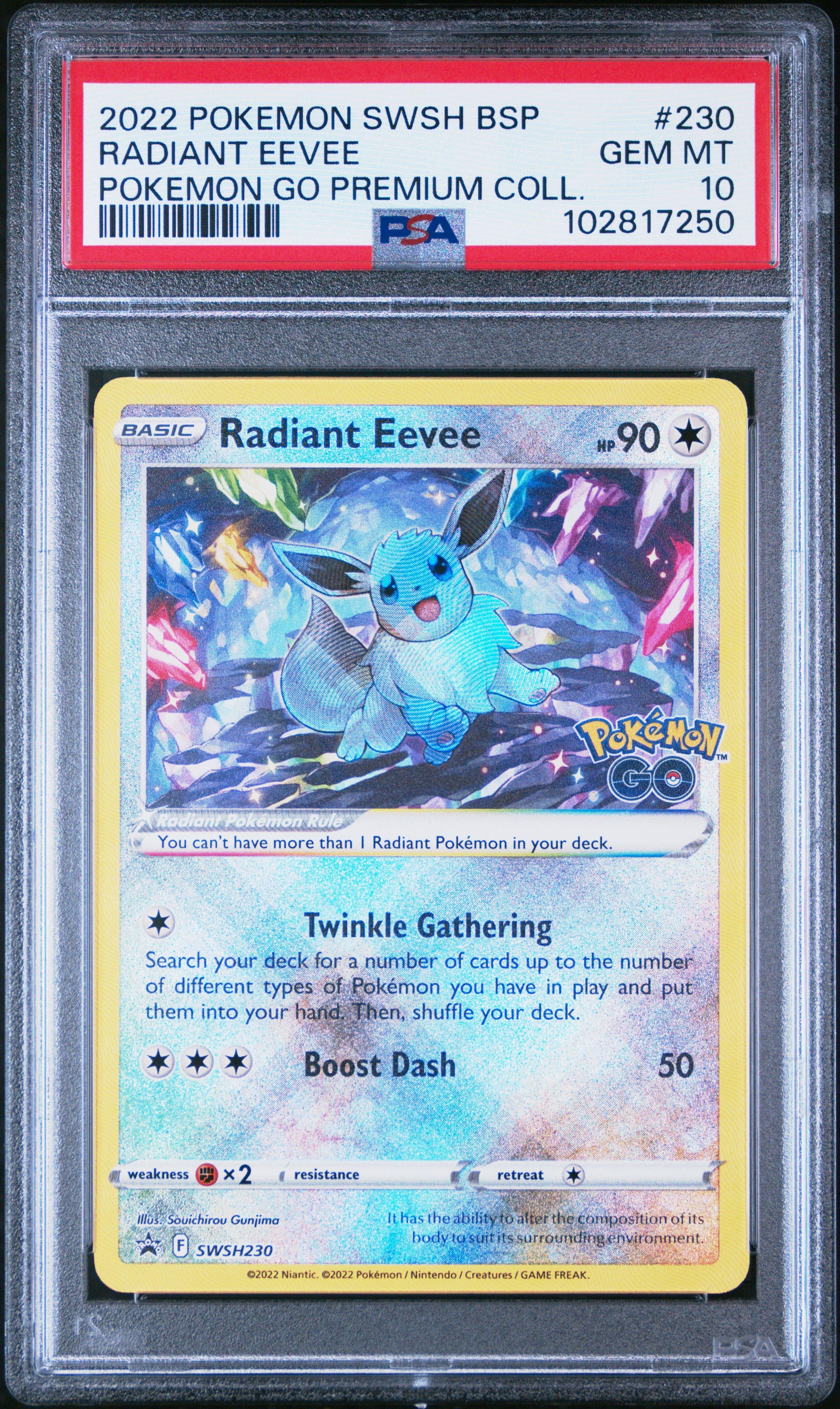 2022 Pokemon Swsh Black Star Promo 230 Radiant Eevee Pokemon Go