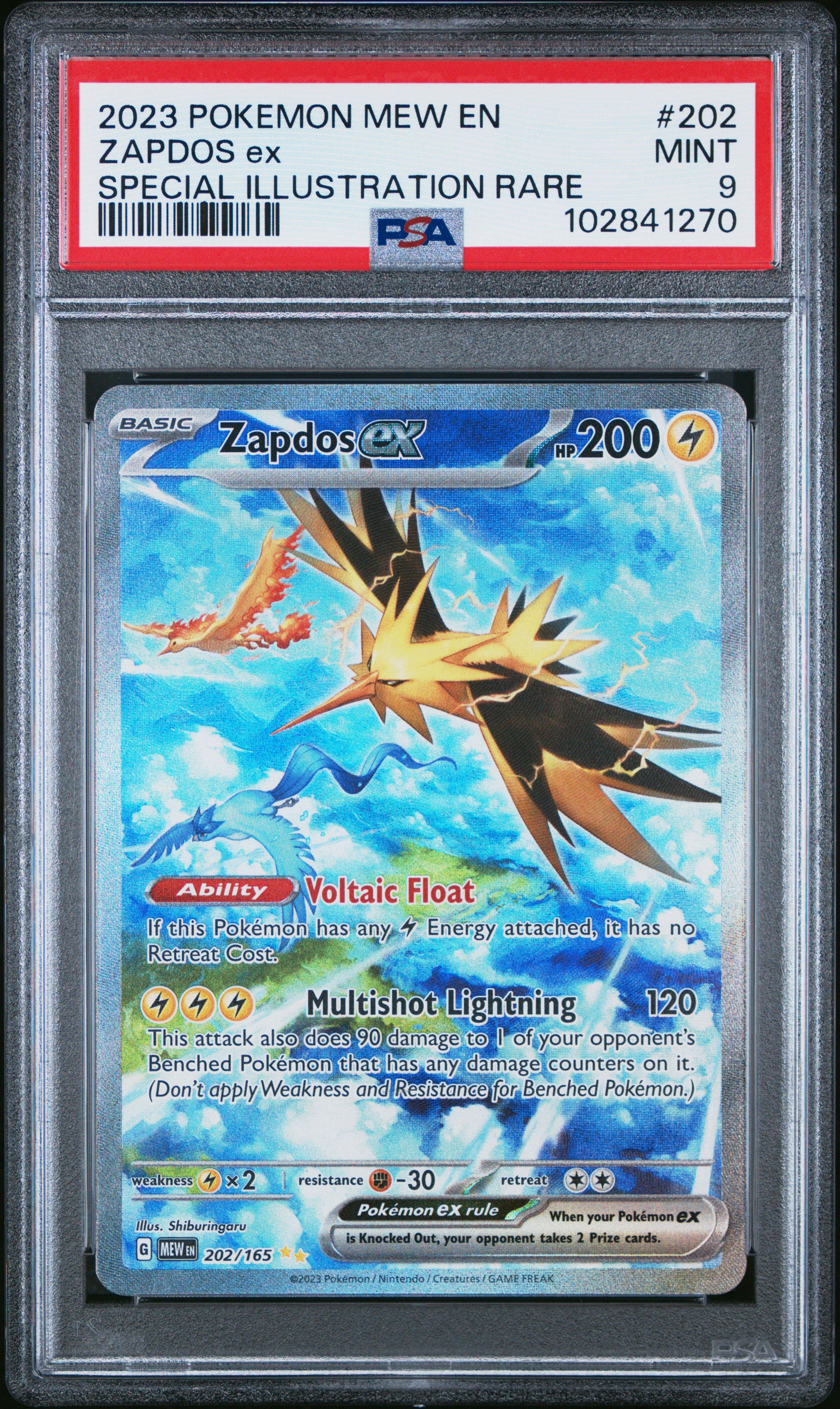 2023 Pokemon Mew En-151 202 Zapdos Ex Special Illustration Rare
