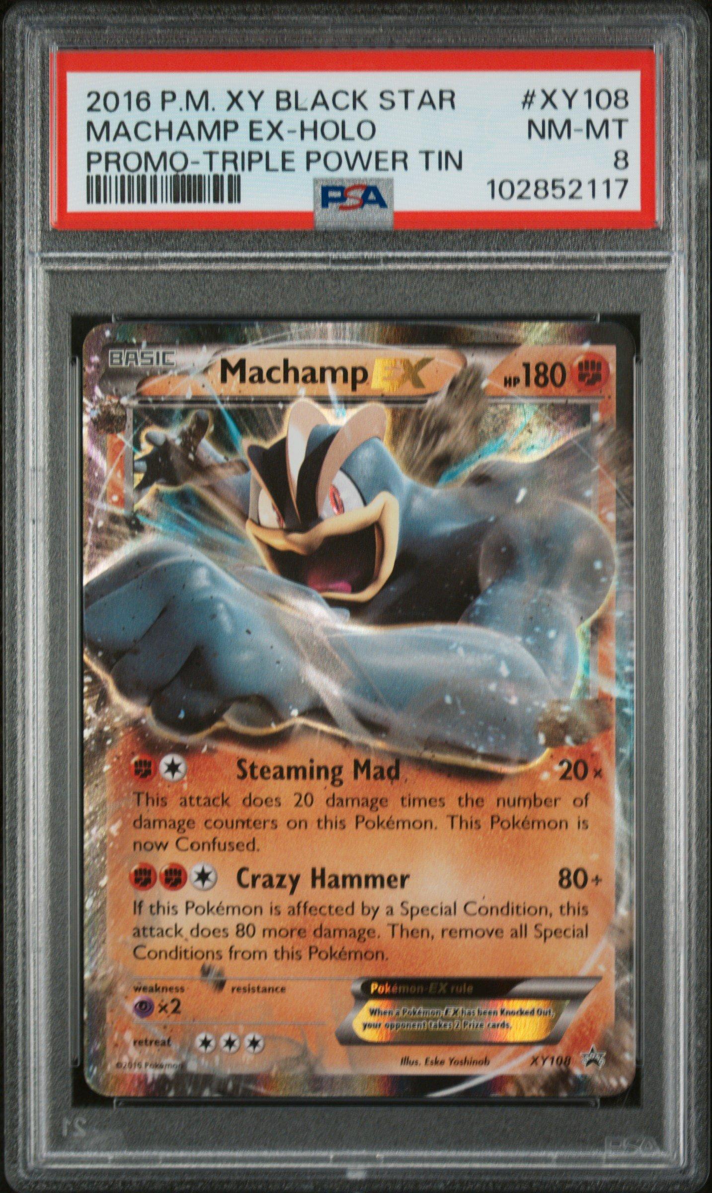 2016 Pokemon Xy Black Star Promo Xy108 Machamp Ex Triple Power Tin