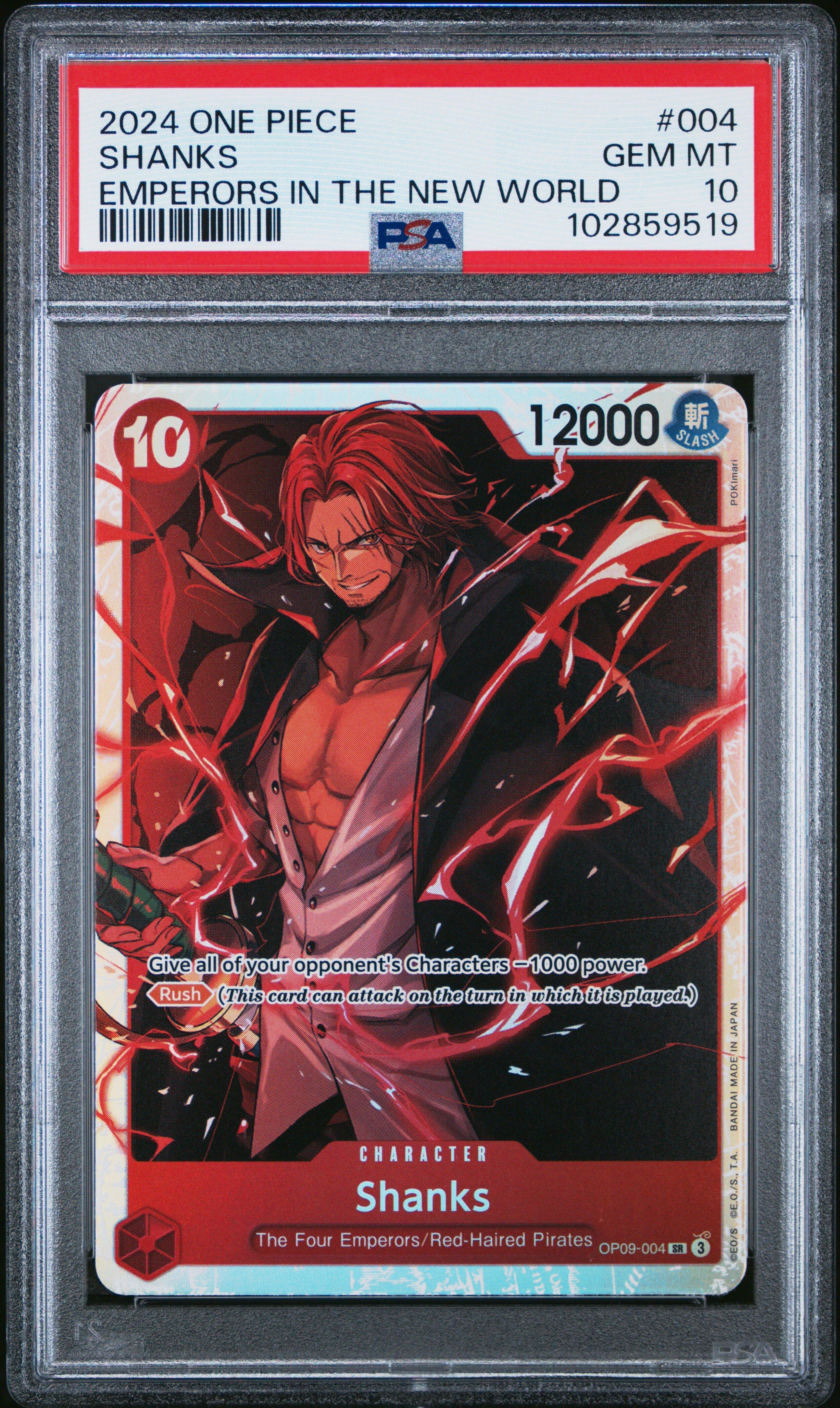 2024 One Piece Op09-emperors In The New World Shanks PSA 10