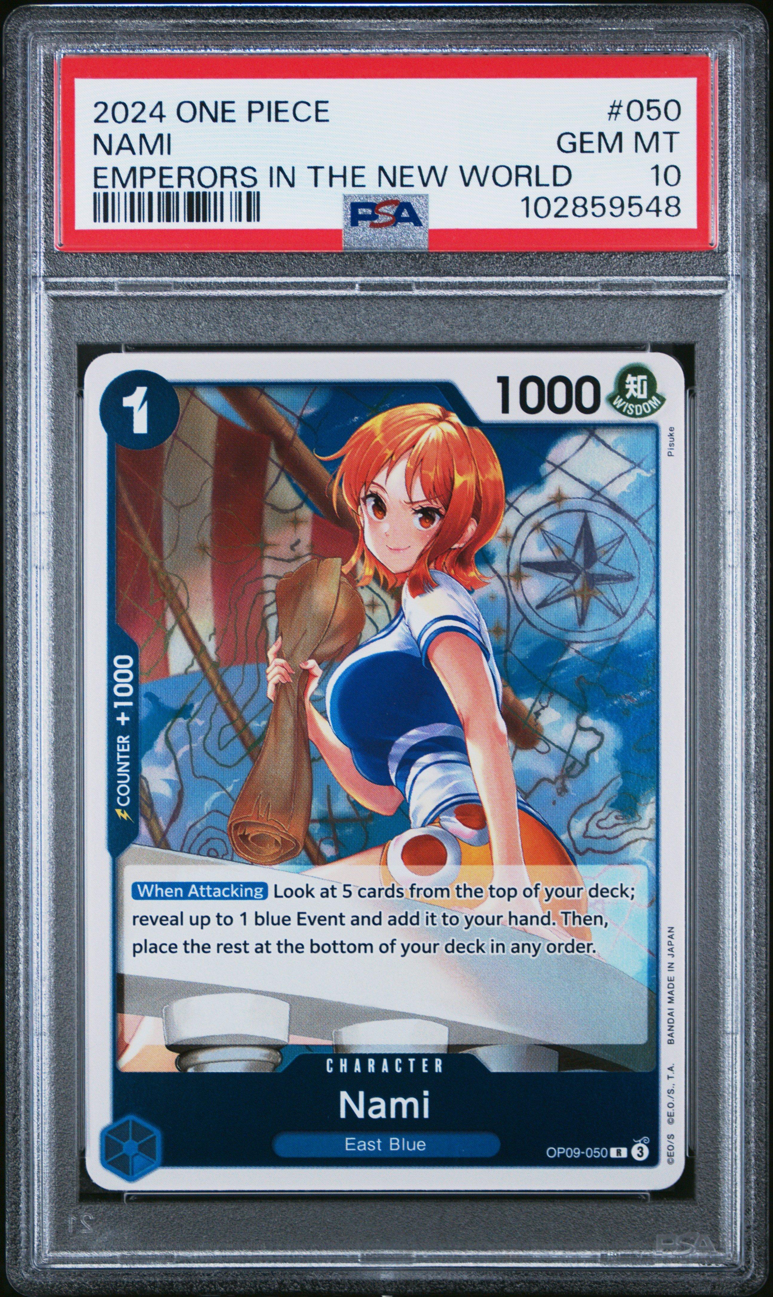 2024 One Piece Op09-emperors In The New World 050 Nami PSA 10