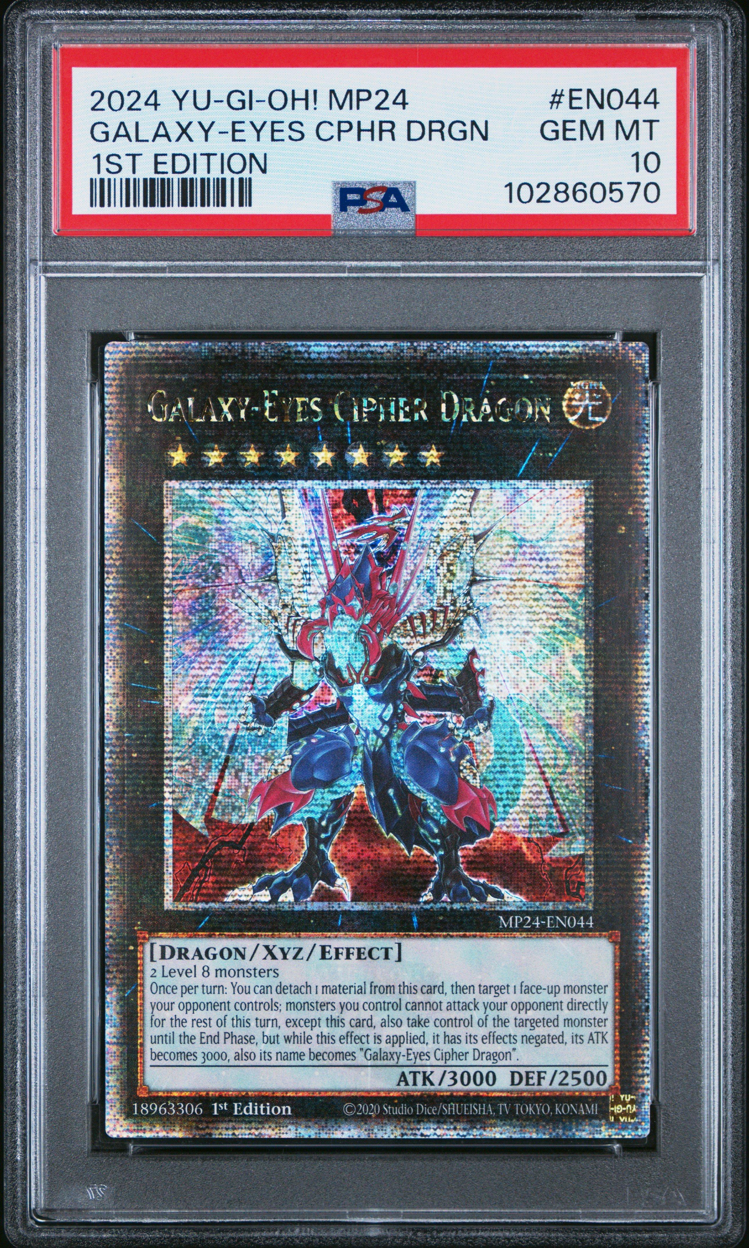 2024 Yu-gi-oh! Mp24-25th Anniversary Tin: Dueling Mirrors En044 Galaxy-eyes Cipher Dragon 1st Edition PSA 10
