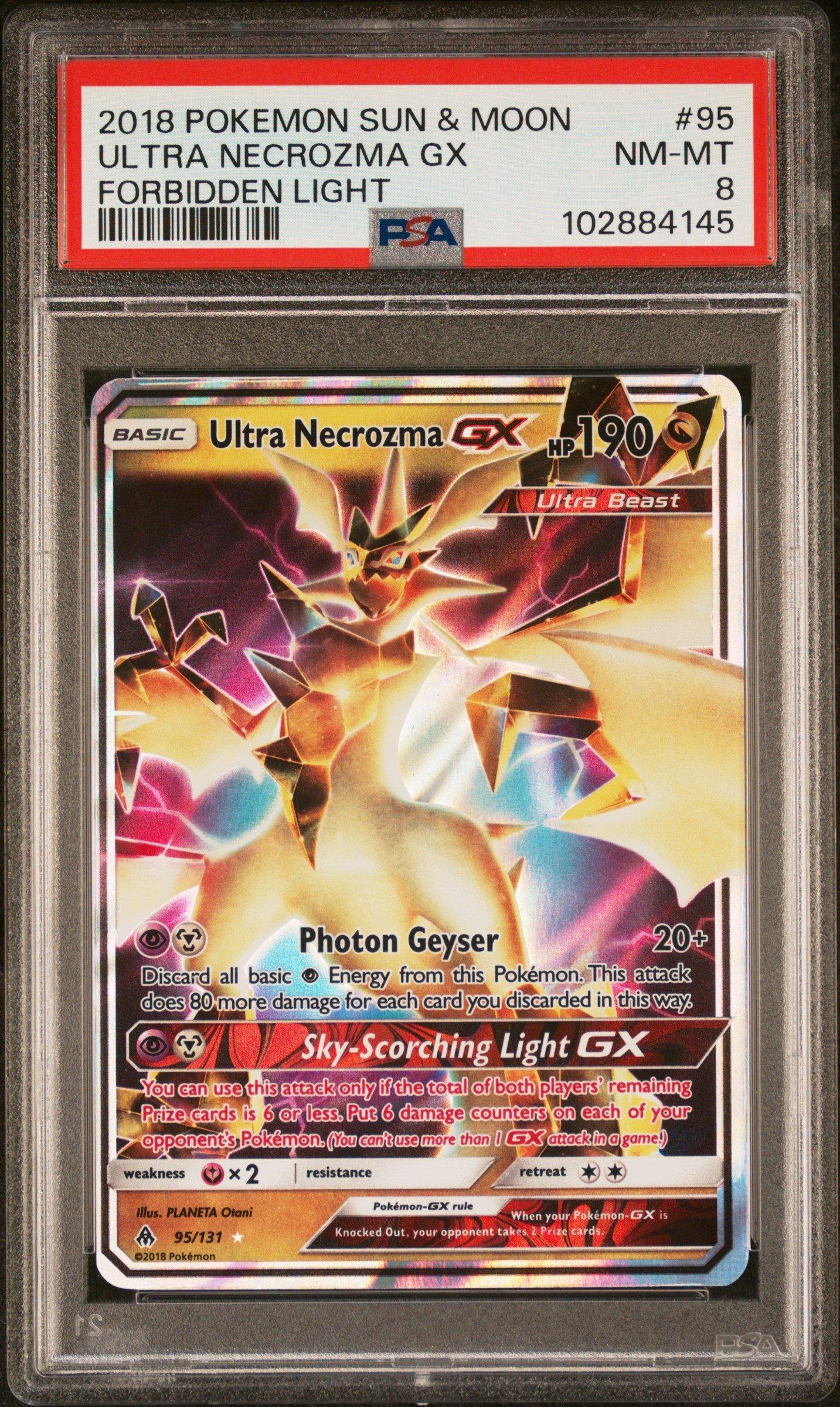 2018 Pokemon Sun & Moon Forbidden Light 95 Ultra Necrozma Gx PSA