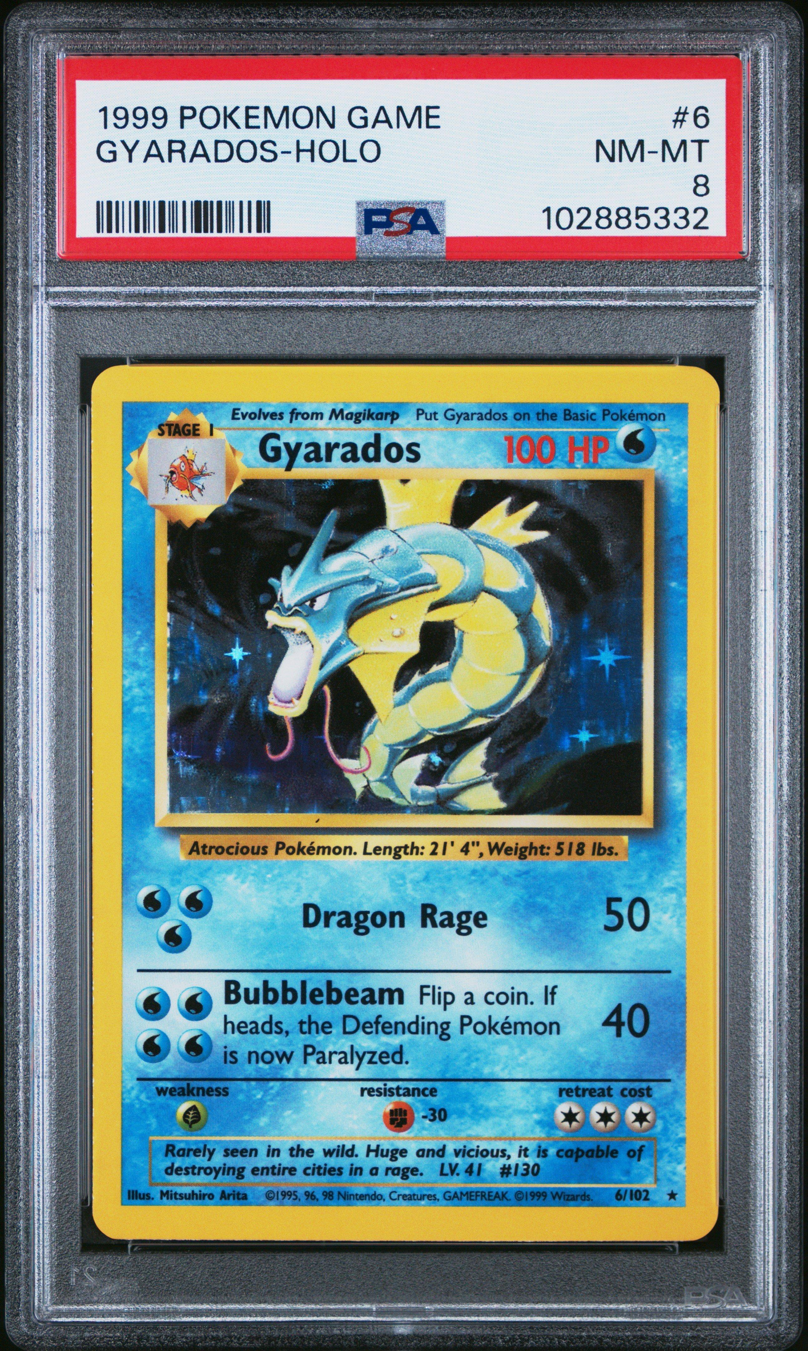 1999 Pokemon Game 6 Gyarados-holo PSA