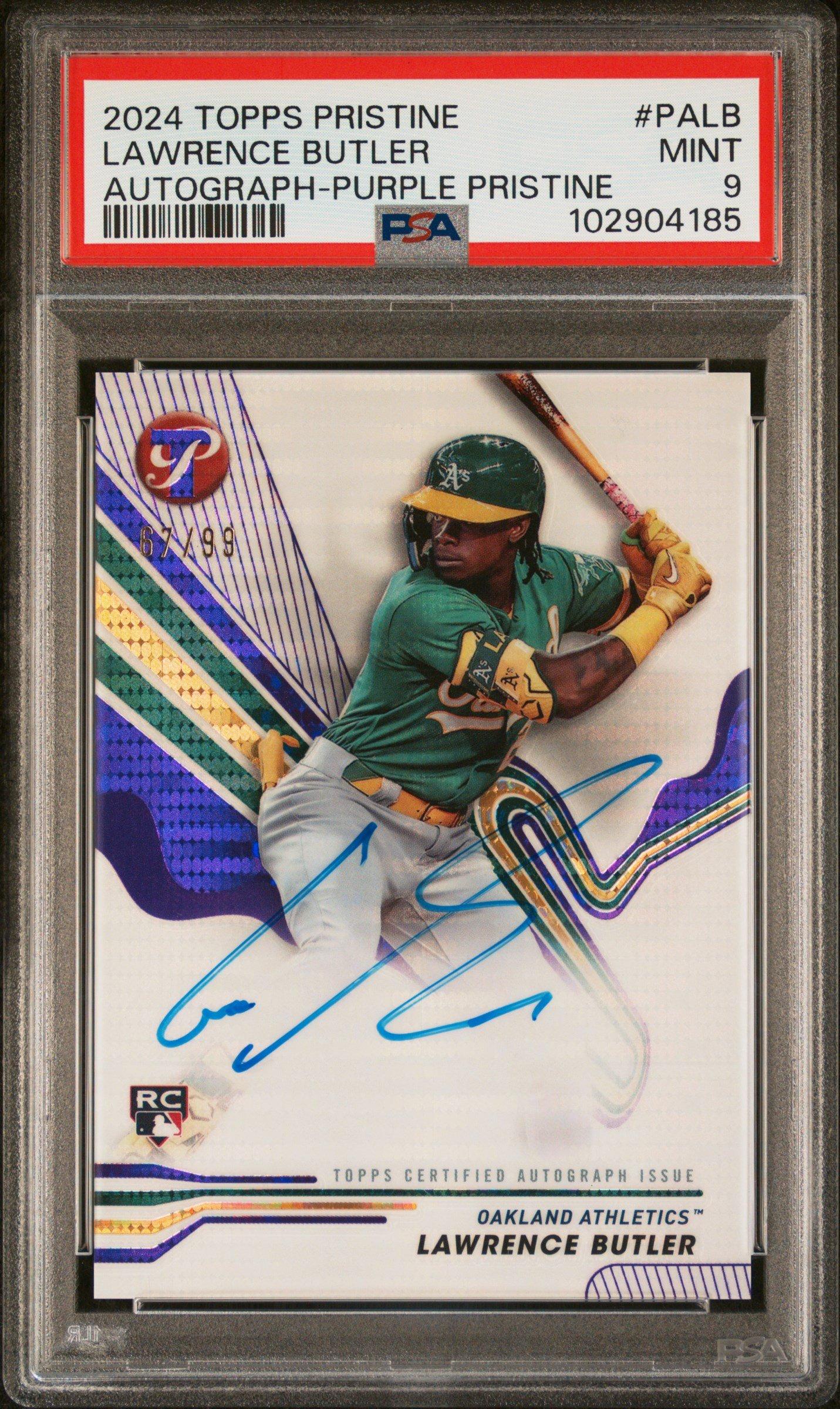 2024 Topps Pristine Pristine Autographs Palb Lawrence Butler Purple Pristine PSA 9