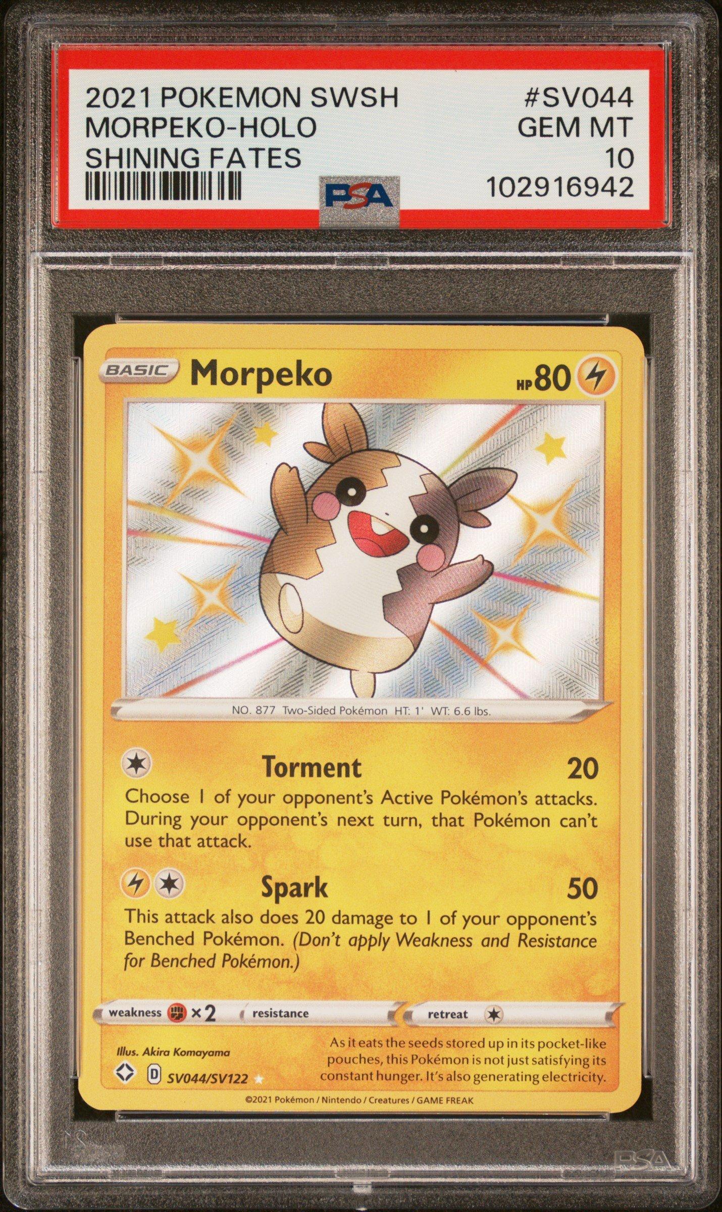 2021 Pokemon Sword & Shield Shining Fates Sv044 Morpeko-holo PSA 10