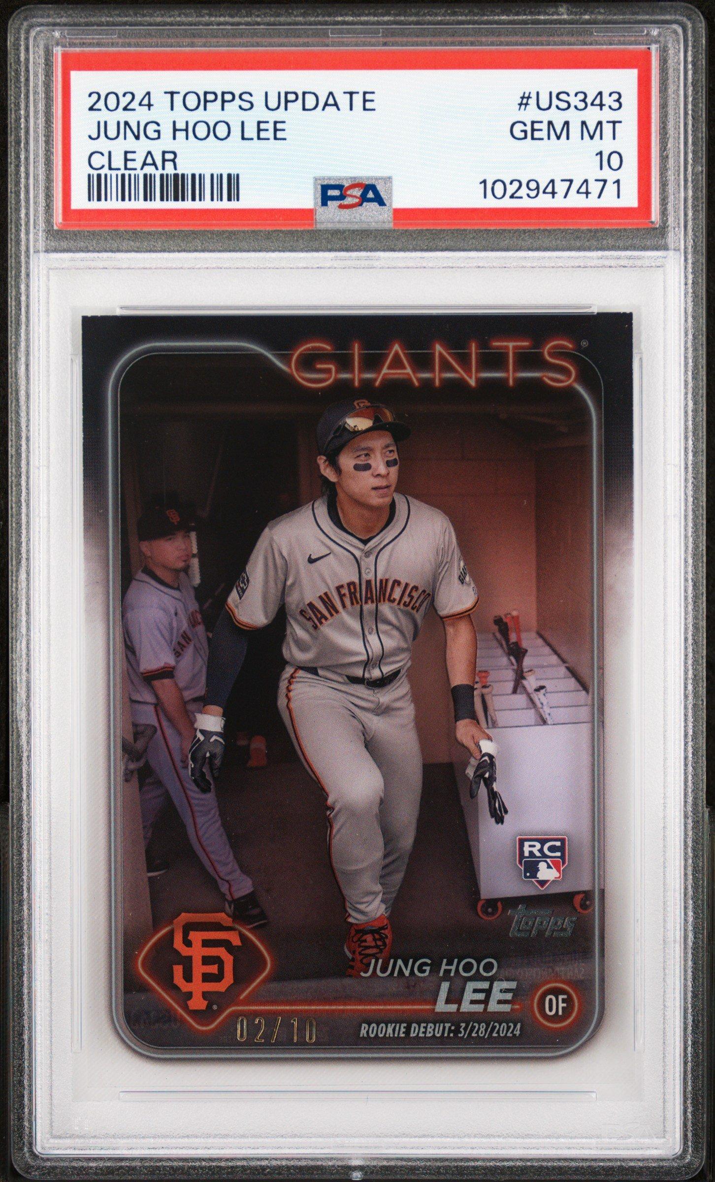 2024 Topps Update Us343 Jung Hoo Lee Clear PSA 10