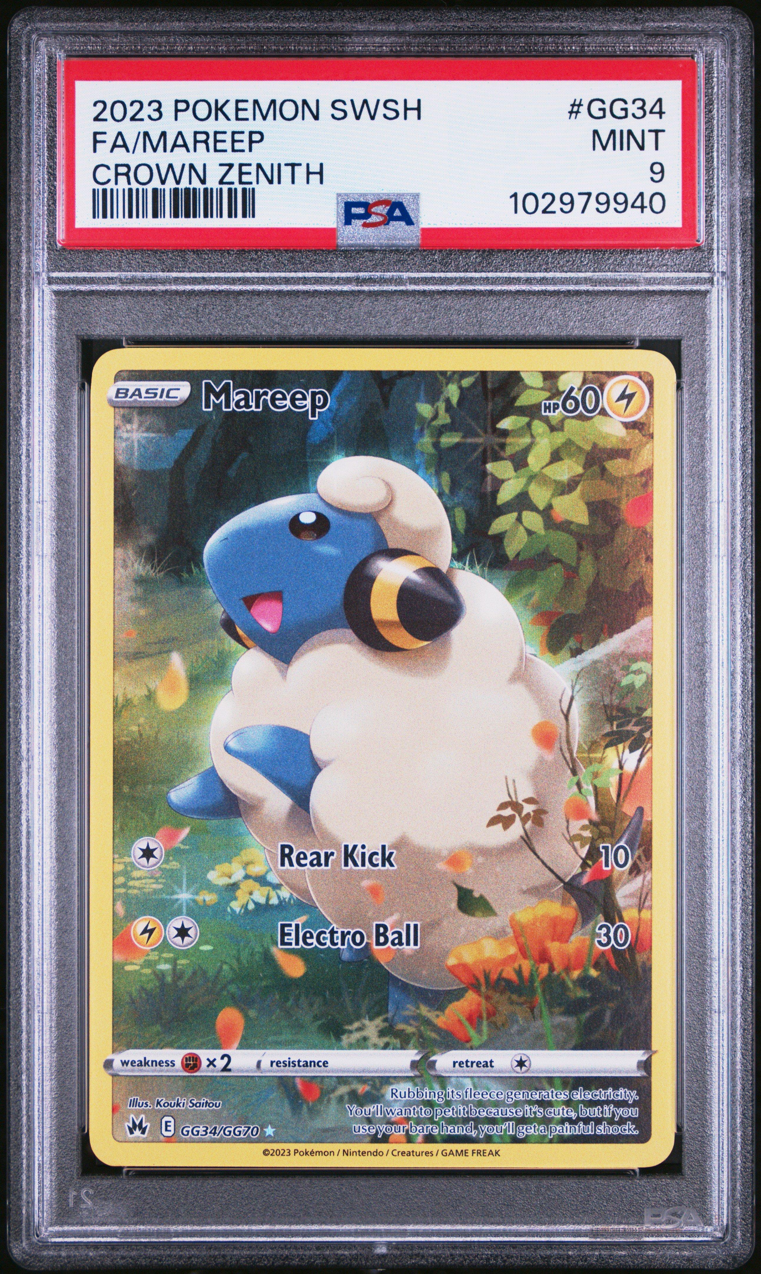 2023 Pokemon Sword And Shield Crown Zenith Gg34 Full Art/mareep