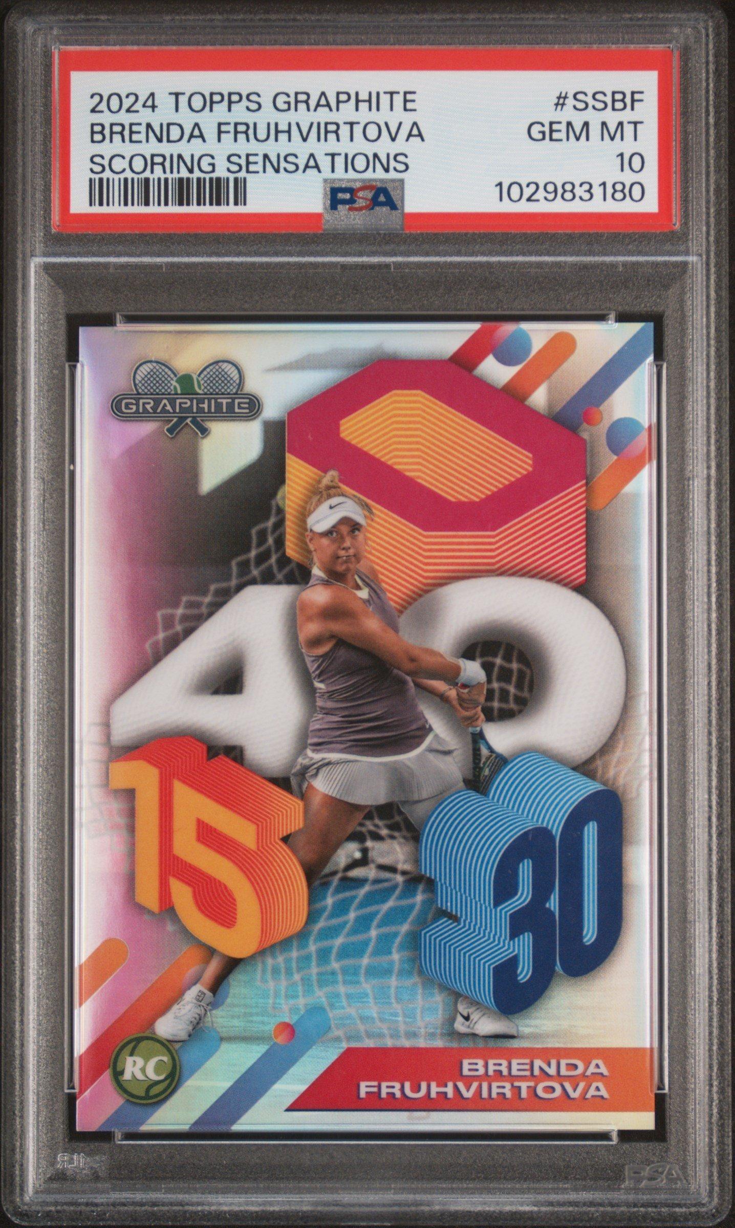 2024 Topps Graphite Tennis Scoring Sensations Ssbf Brenda Fruhvirtova PSA 10