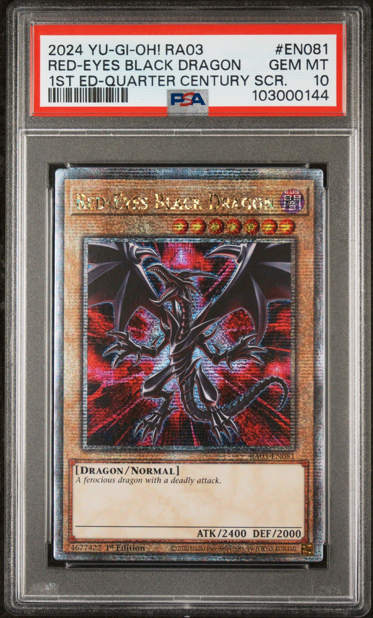 2024 Yu-gi-oh! Ra03-quarter Century Bonanza En081 Red-eyes Black Dragon 1st Edition-quarter Century Secret Rare PSA 10