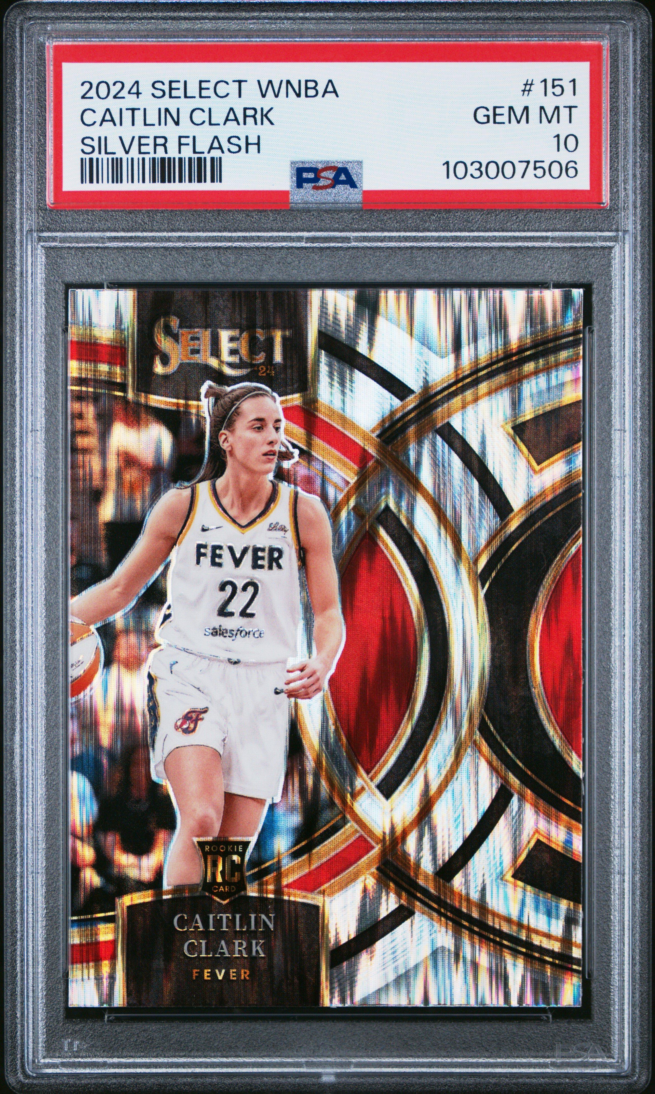 2024 Panini Select Wnba 151 Caitlin Clark Silver Flash PSA 10 Graded Card |  GameStop