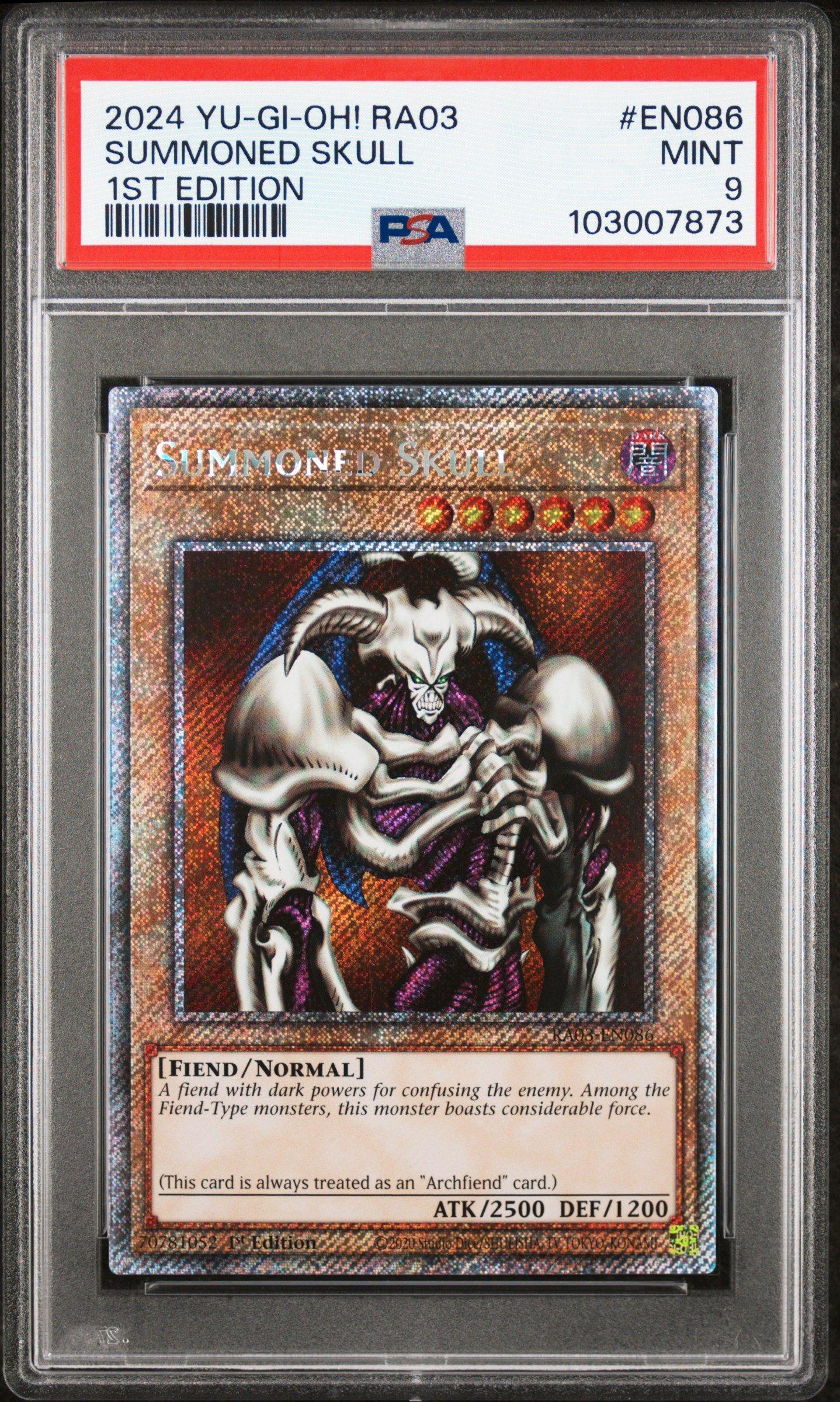 2024 Yu-gi-oh! Ra03-quarter Century Bonanza En086 Summoned Skull 1st Edition PSA 9