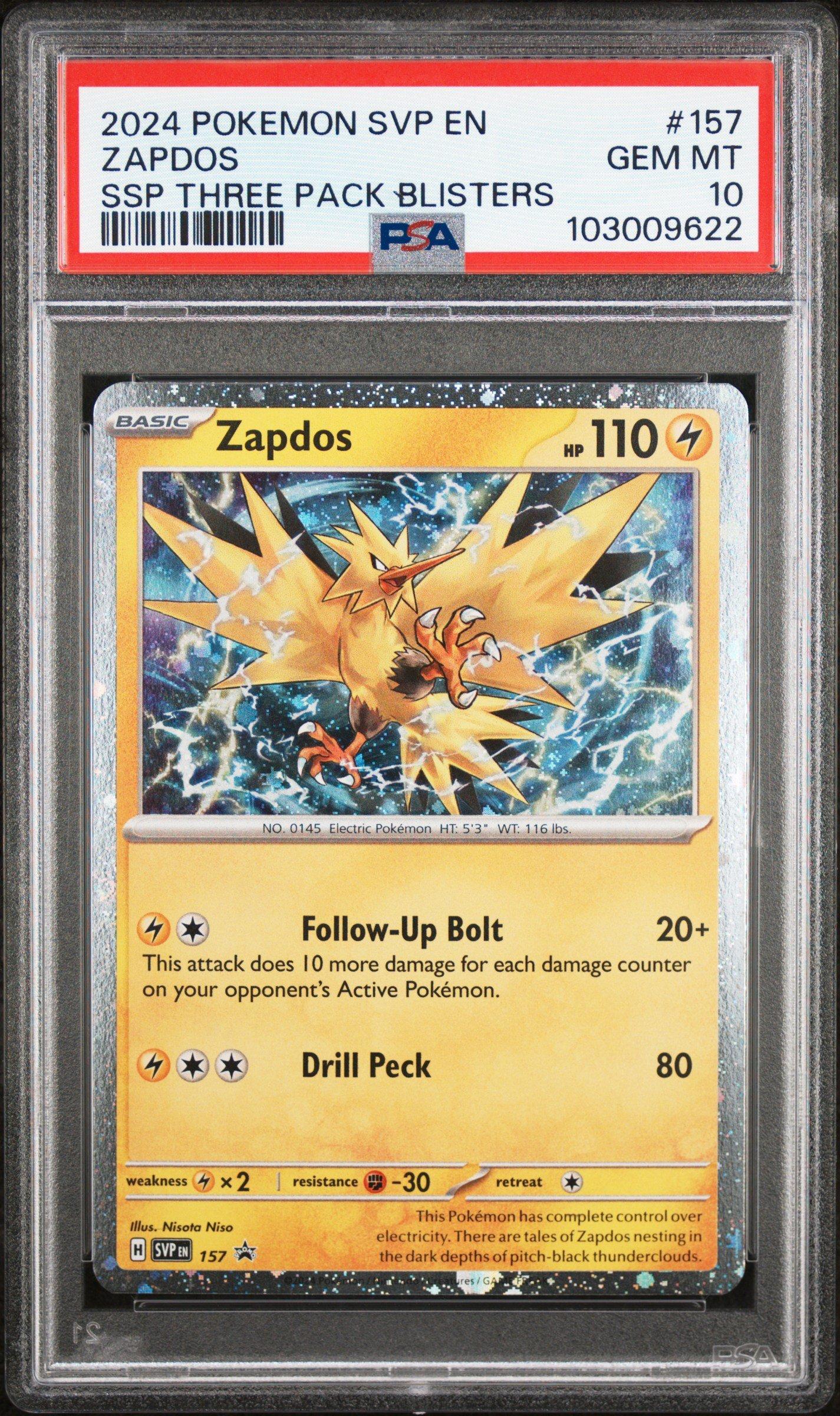 2024 Pokemon Svp En-sv Black Star Promo 157 Zapdos Surging Sparks