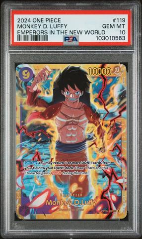 2024 ONE PIECE JP ルフィカード GEM MT PSA 10 GEM MINT JAPANESE ONE PIECE 2024 Monkey D. Luffy OP05