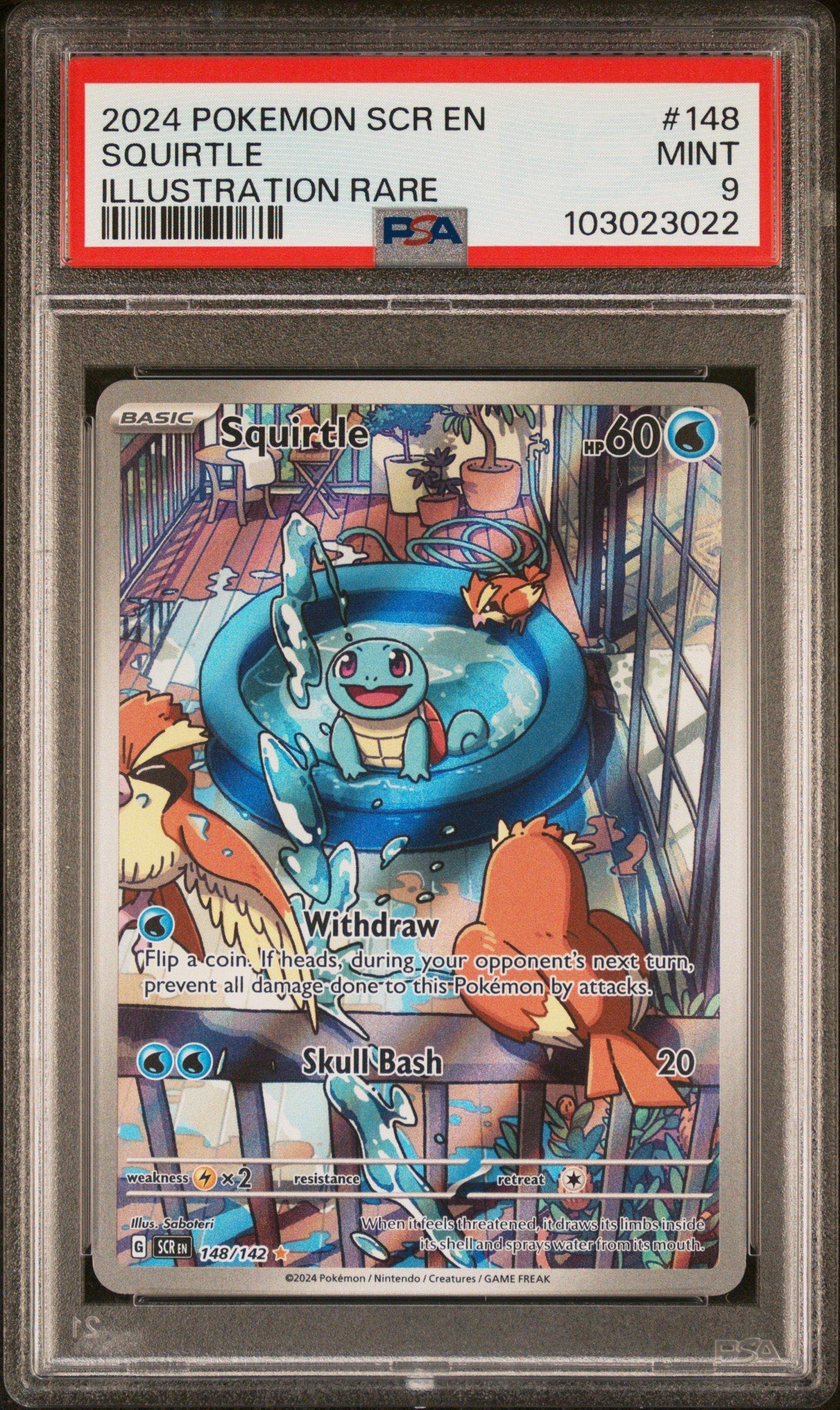 2024 Pokemon Scr En-stellar Crown 148 Squirtle Illustration