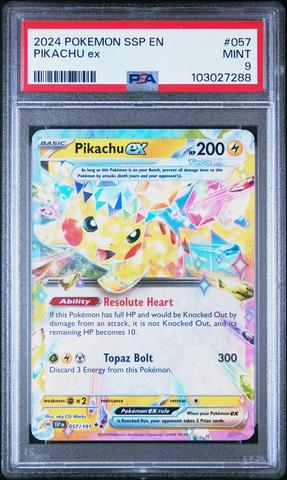 2024 Pokemon Ssp En-surging Sparks 057 Pikachu Ex PSA 9 | GameStop