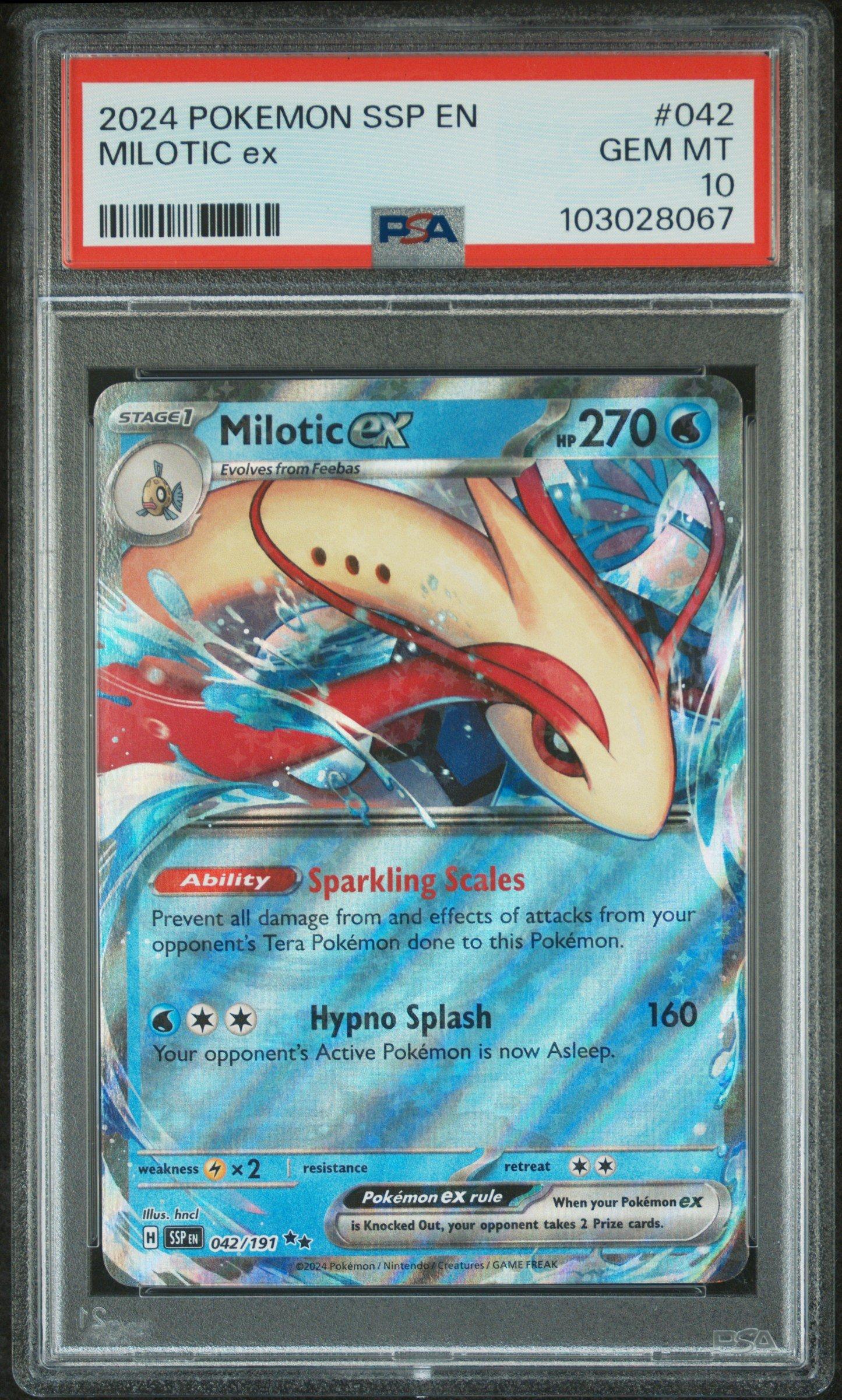 2024 Pokemon Ssp En-surging Sparks 042 Milotic Ex PSA 10