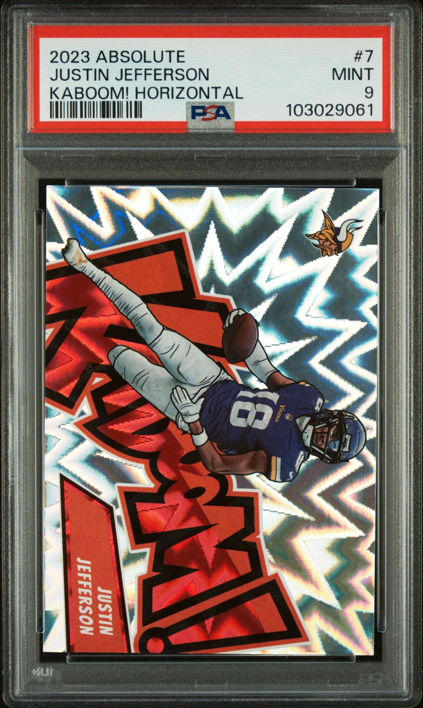 2023 Panini Absolute Kaboom! Horizontal 7 Justin Jefferson PSA 9