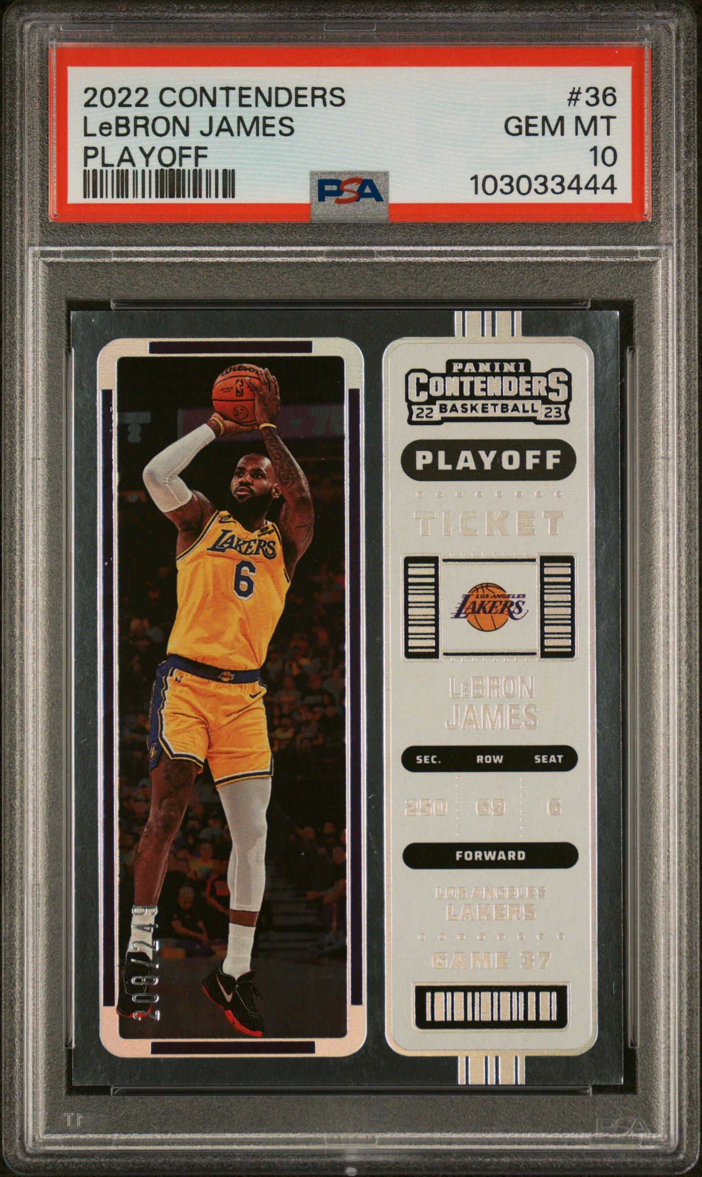 2022 Panini Contenders 36 Lebron James Playoff PSA 10