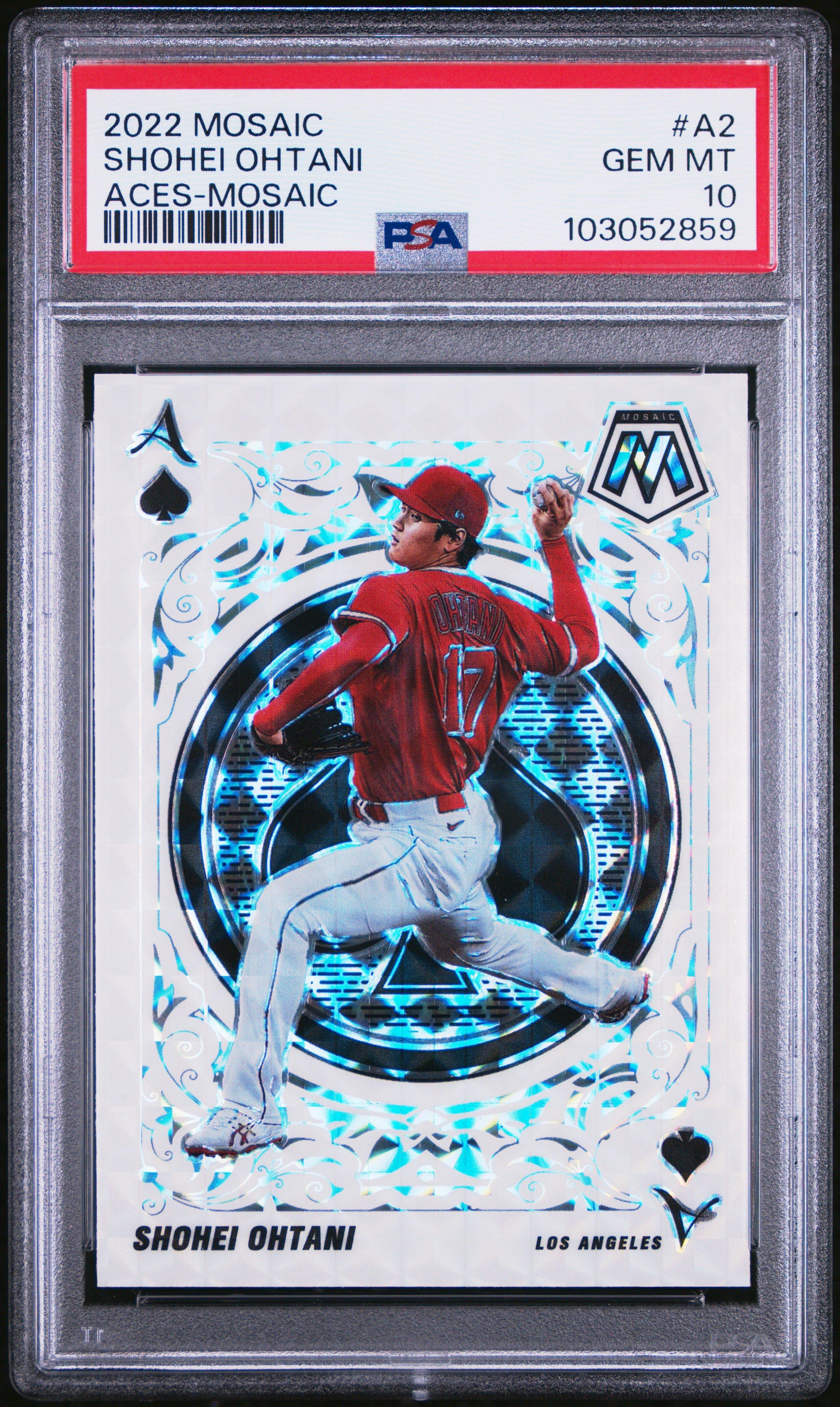 Shohei 2022 Panini Mosaic Aces A2 Shohei Ohtani Mosaic PSA 10 Graded Card