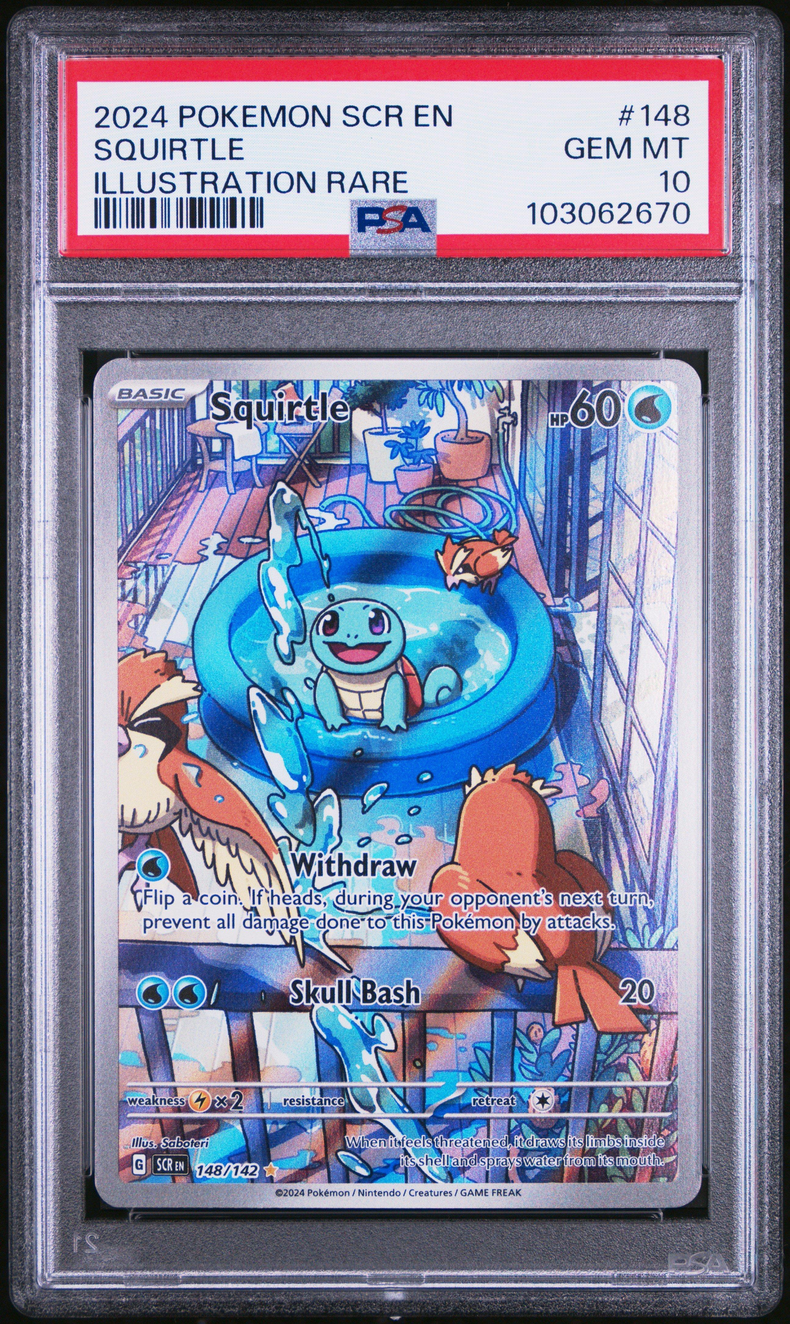 2024 Pokemon Scr En-stellar Crown 148 Squirtle Illustration