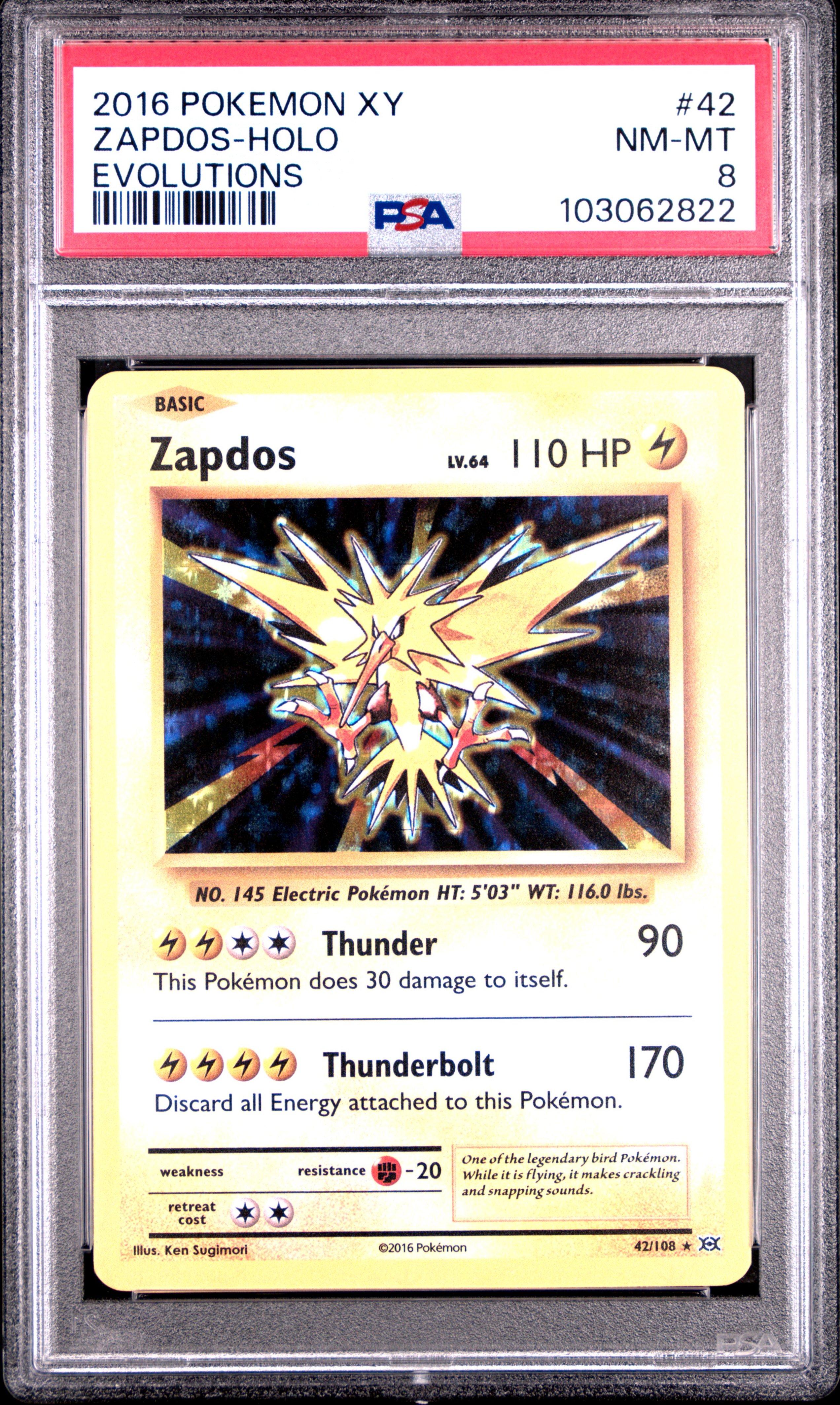 2016 Pokemon Xy Evolutions 42 Zapdos-holo PSA 8 Graded Card | GameStop