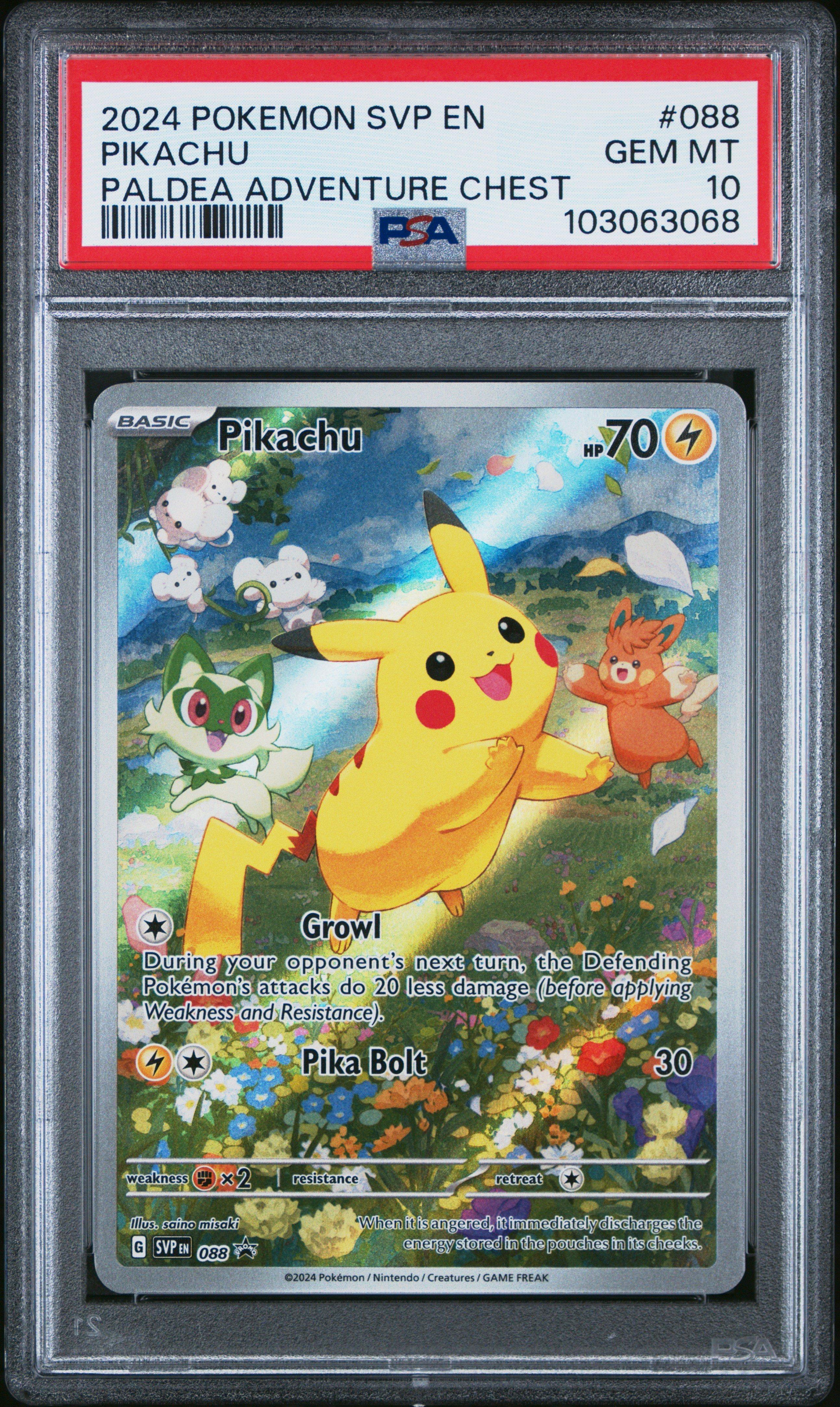 2024 Pokemon Svp En-sv Black Star Promo 088 Pikachu Paldea